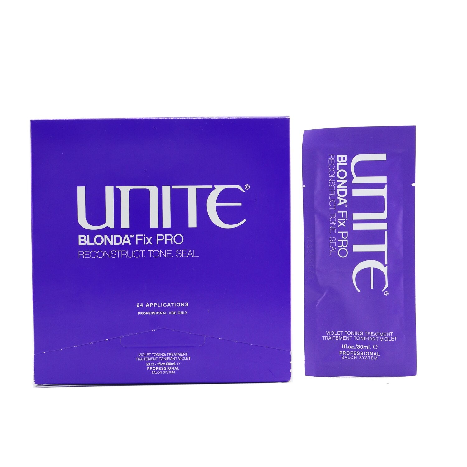 Unite BLONDA Fix PRO Violet Toning Treatment (Salon Product) 24x30ml/1oz