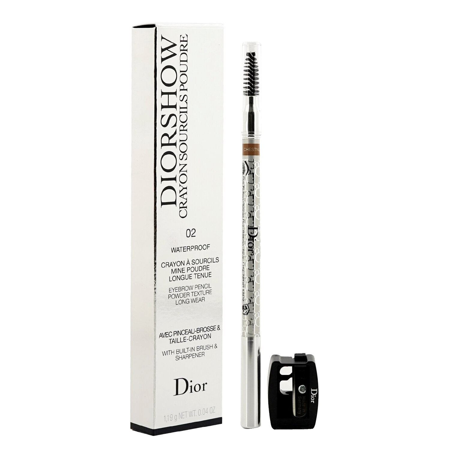 Christian Dior Diorshow Waterproof Crayon Sourcils Poudre - # 02 Chestnut  1.19g