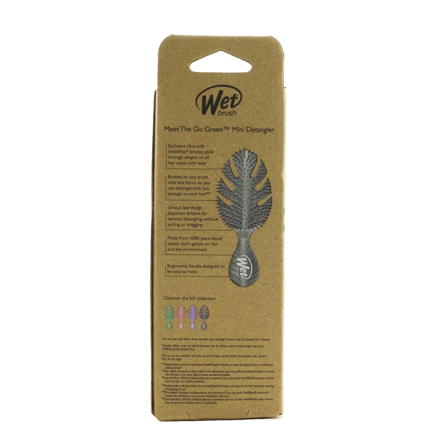 Wet Brush Go Green Mini Detangler - # Grey 1pc