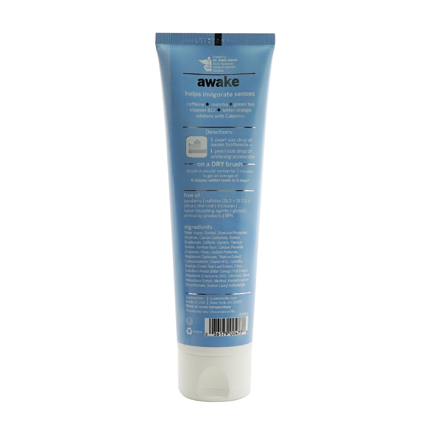 Supersmile Awake Whitening Toothpaste With Caffeine - Zesty Mint (Fluoride Free)