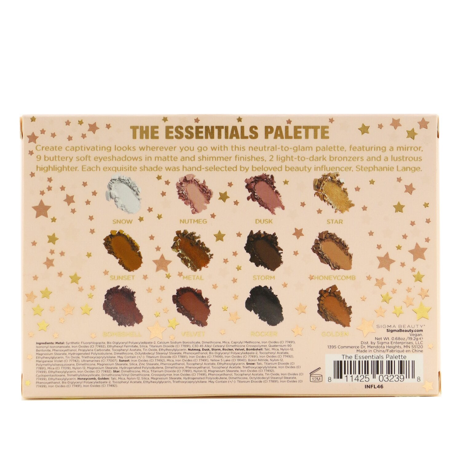 Sigma Beauty Sigma x Stephane Lange The Essentials Palette (9x Eyeshadow, 2x Con