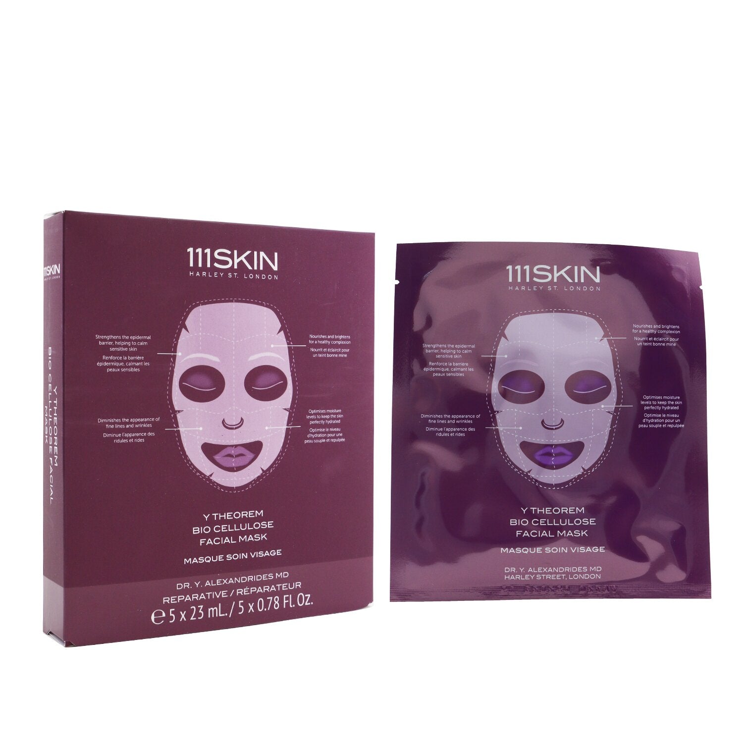 111Skin Y Theorem Bio Cellulose Facial Mask  5x23ml/0.78oz