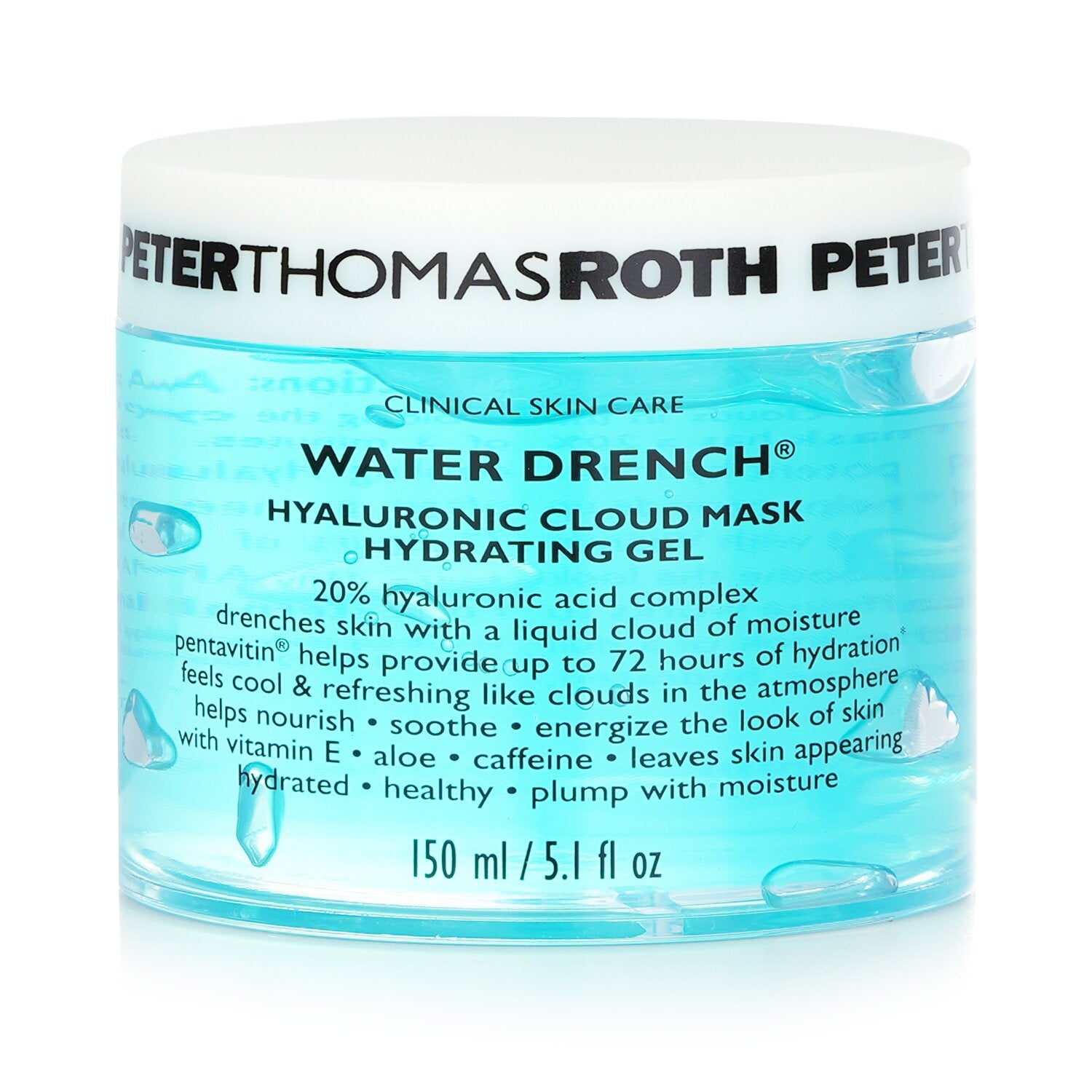 Peter Thomas Roth Water Drench Hyaluronic Cloud Mask Hydrating Gel 150ml/5.1oz