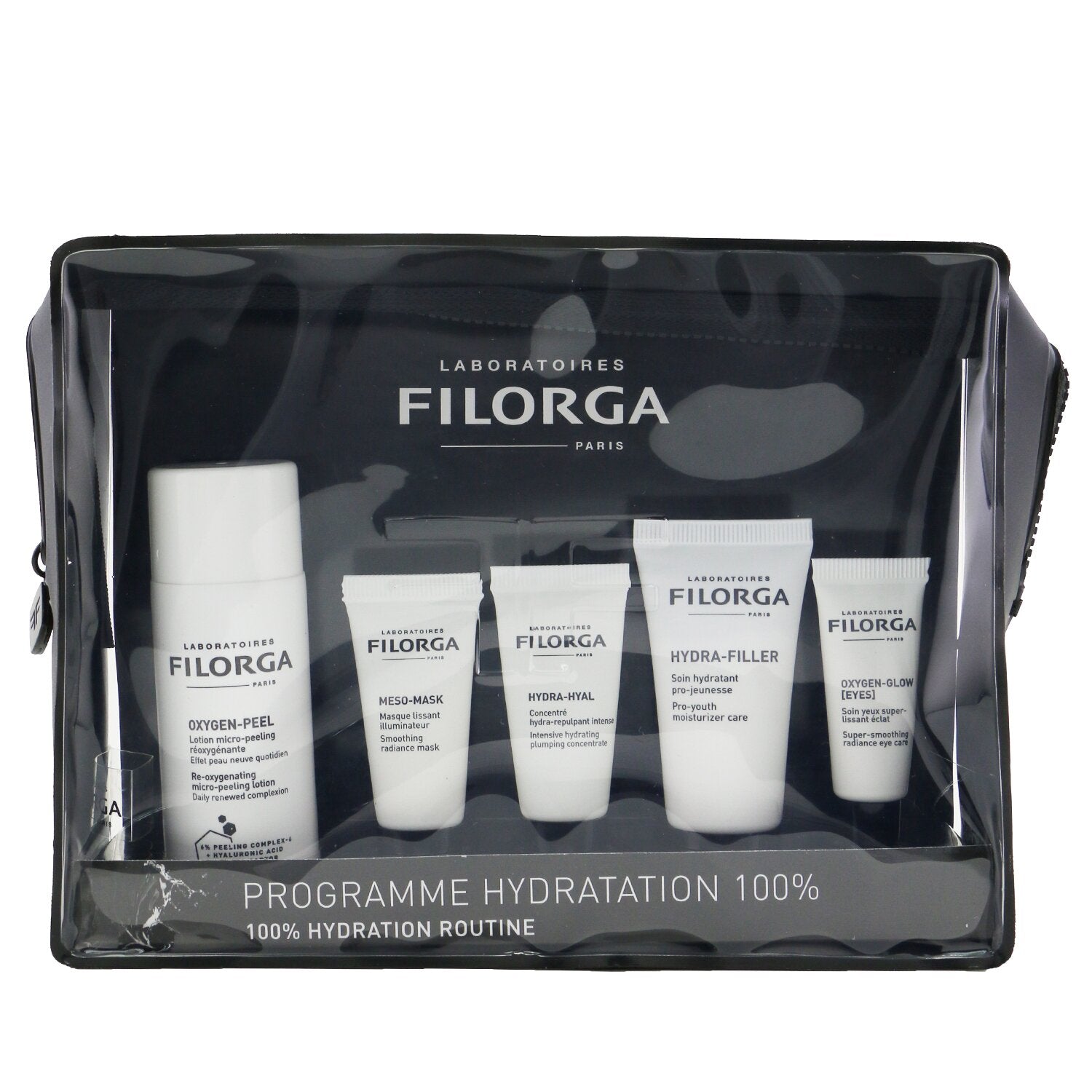 Filorga 100% Hydration Routine Set: Oxygen Peel 50ml+Meso Mask 7ml + Hydra-Hyal