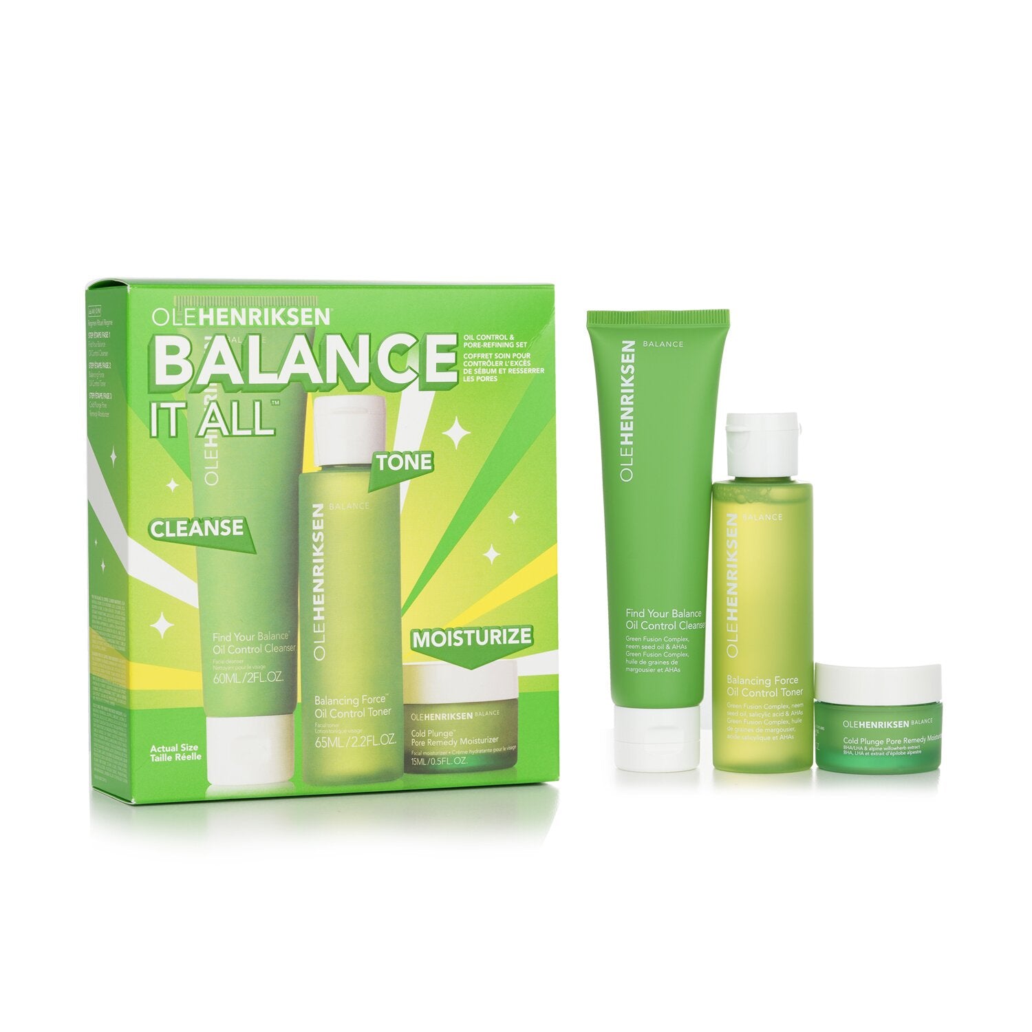 Ole Henriksen Balance It All Oil Control & Pore-Refining Set: Cleanser 60ml + To