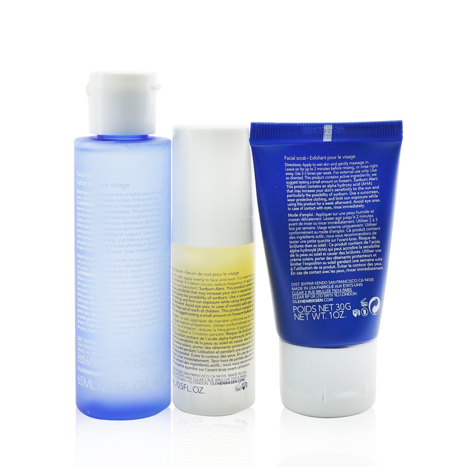 Ole Henriksen Acids Done Bright Set: Lemonade Smoothing Scrub 30g + Glow2OH Dark