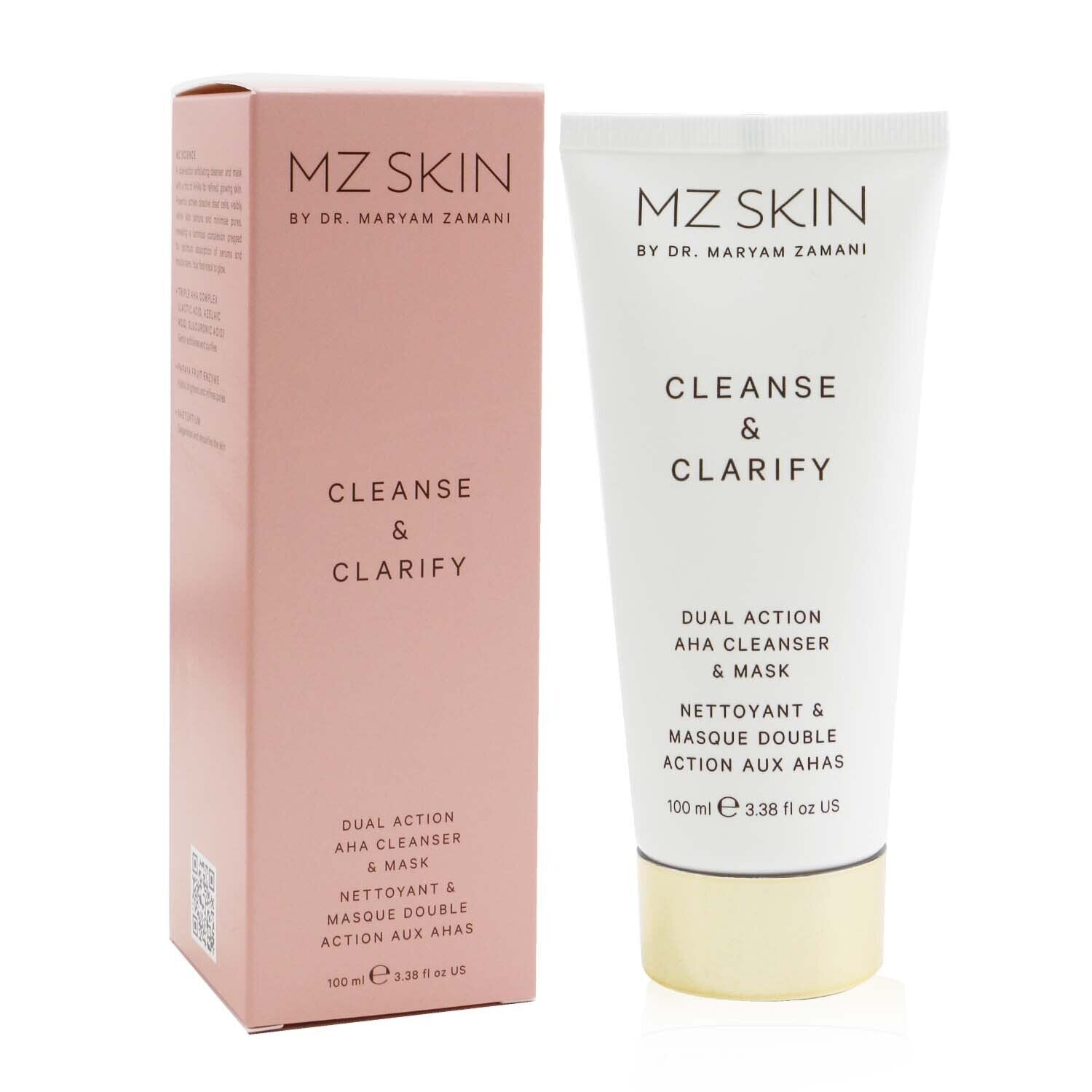 MZ Skin Cleanse & Clarify Dual Action AHA Cleanser & Mask 100ml/3.38oz