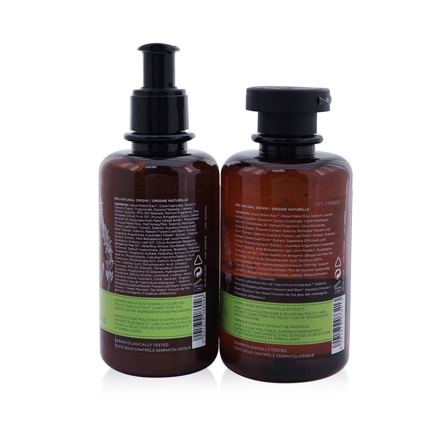 Apivita Uplift Your Mood Toning & Revitalization Set: Tonic Mountain Tea Shower