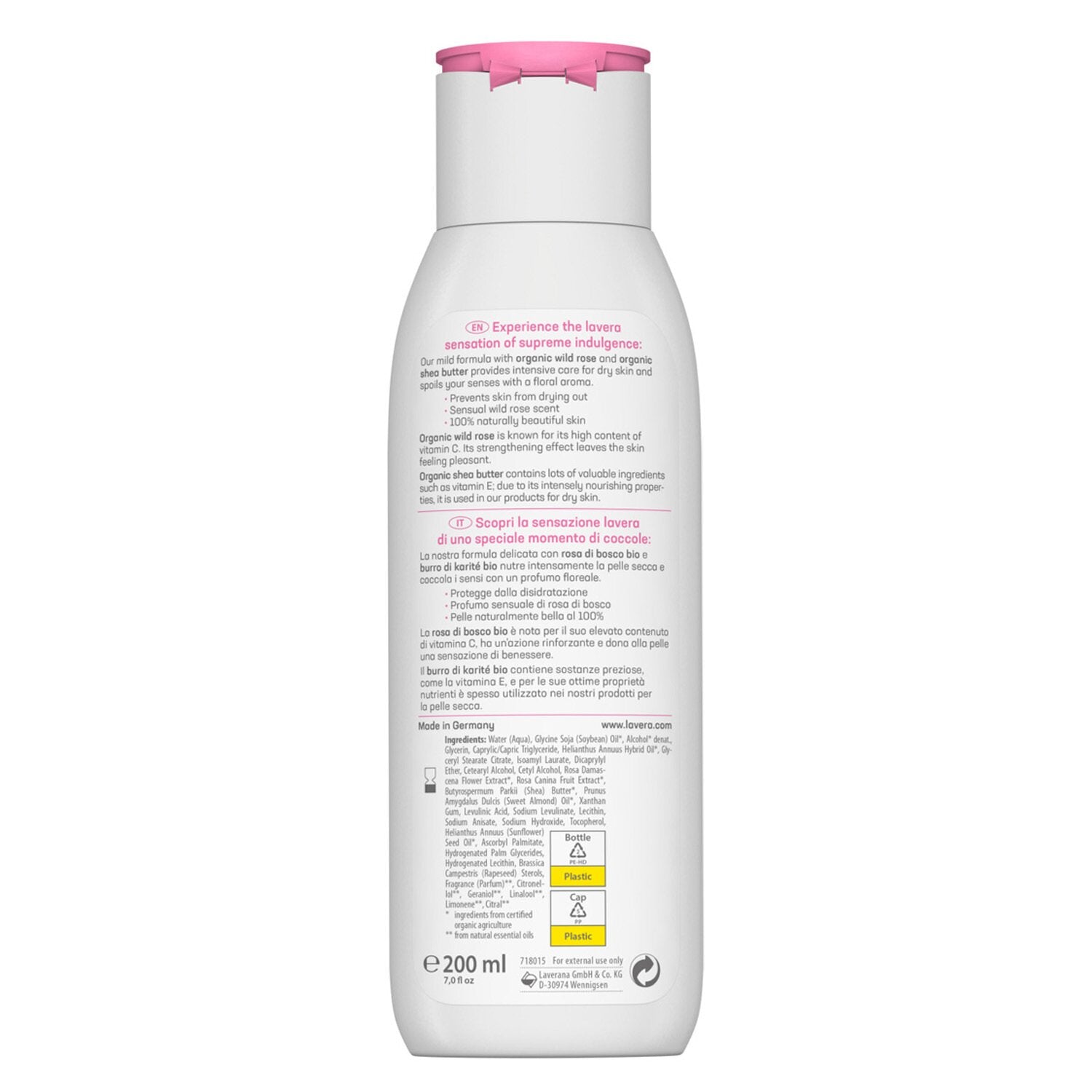 Lavera Body Lotion (Delicate) - With Organic Wild Rose & Organic Shea Butter - F