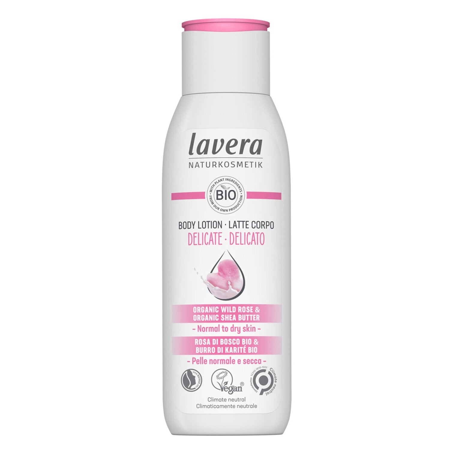 Lavera Body Lotion (Delicate) - With Organic Wild Rose & Organic Shea Butter - F