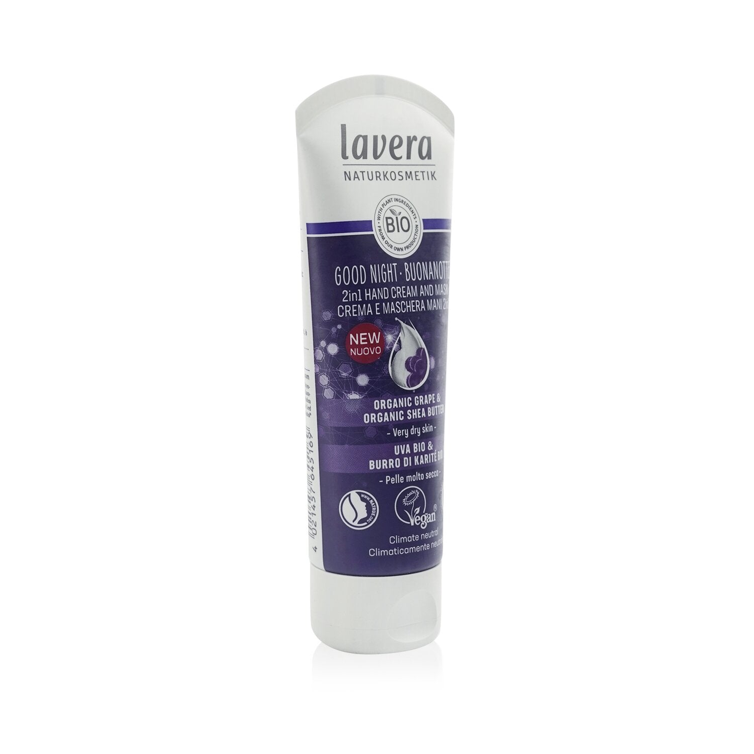 Lavera Good Night 2In1 Hand Cream & Mask Wirh Organic Grape & Organic Shea Butte