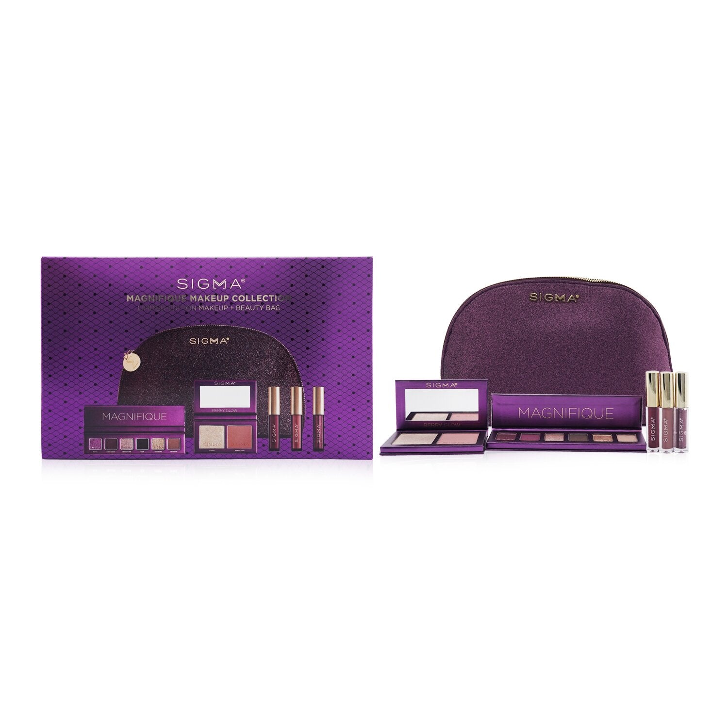 Sigma Beauty Magnifique Makeup Collection (1x Eyeshadow Palette + 1x Berry Glow
