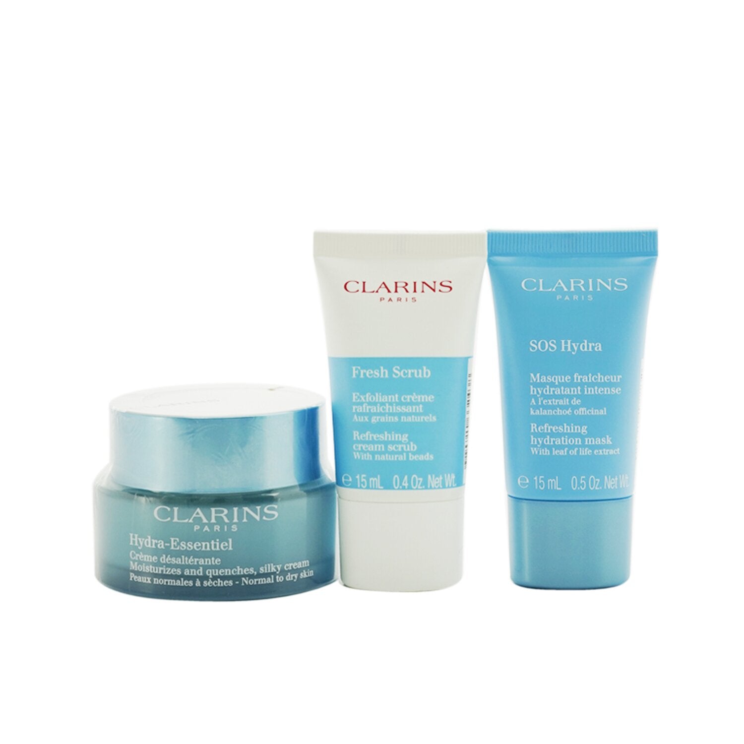 Clarins Hydration Collection: Hydra-Essentiel Silky Cream 50ml+ Fresh Scrub 15ml