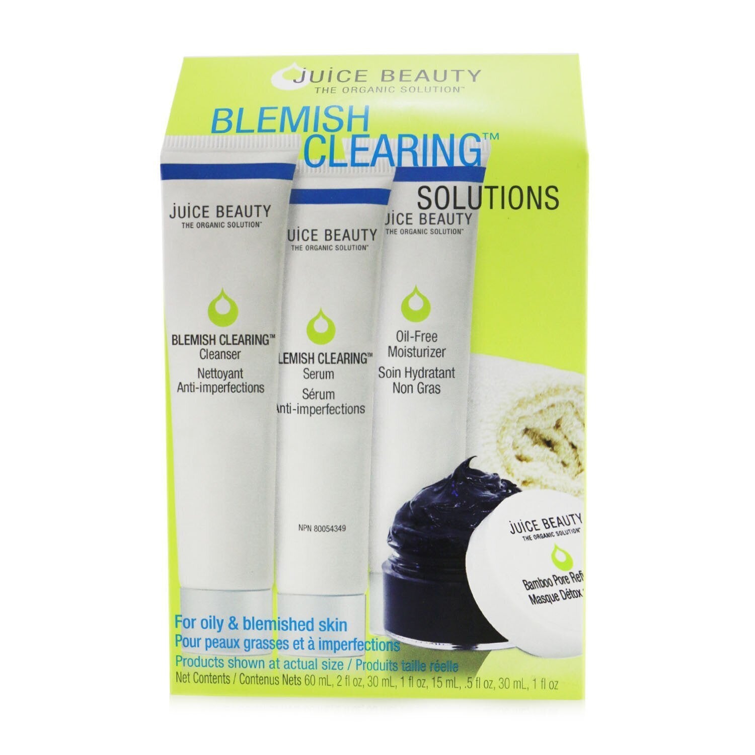 Juice Beauty Blemish Clearing Solutions Kit : Cleanser + Serum + Moisturizer + M