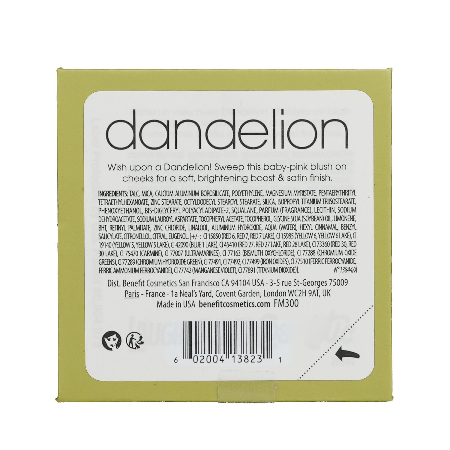 Benefit Dandelion Baby Pink Brightening Blush 6g/0.21oz