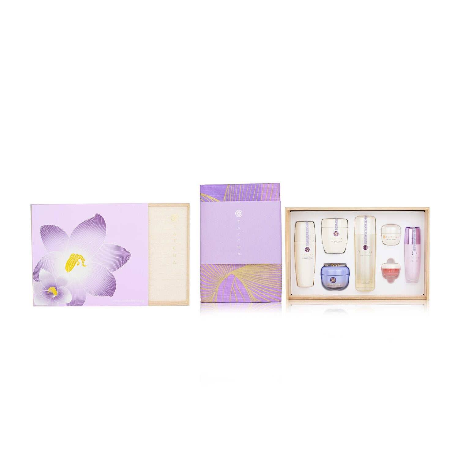 Tatcha Special Edition Luxury Kiri Set: The Camellia Cleansing Oil, The Rice Pol