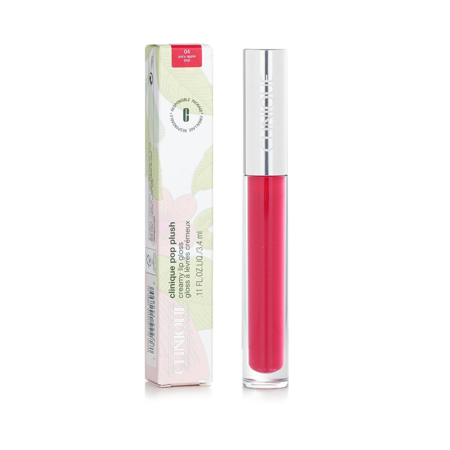 Clinique Pop Plush Creamy Lip Gloss - # 04 Juicy Apple Pop  3.4ml/0.11oz