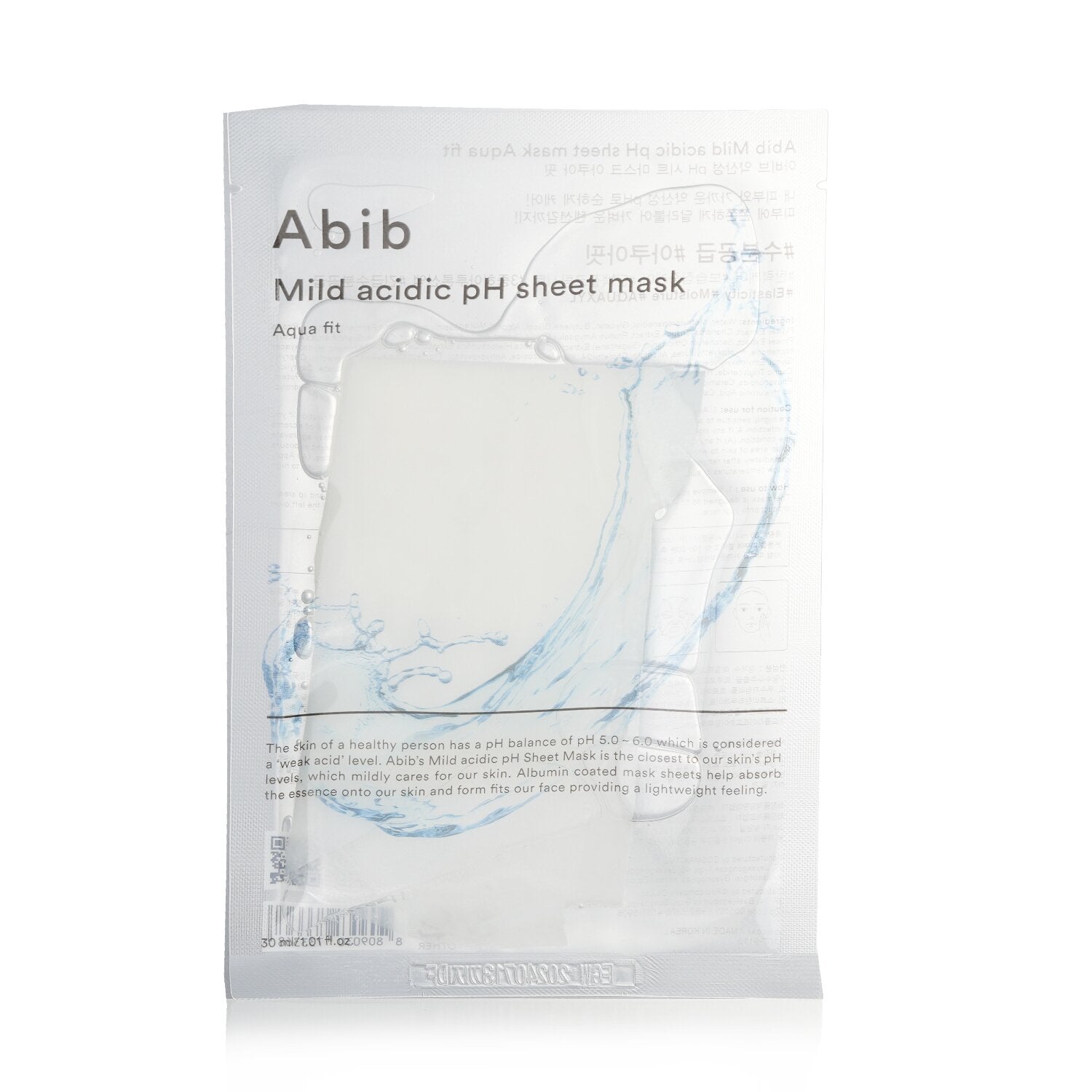 Abib Mild Acidic PH Sheet Mask - Aqua Fit  30mlx10pcs