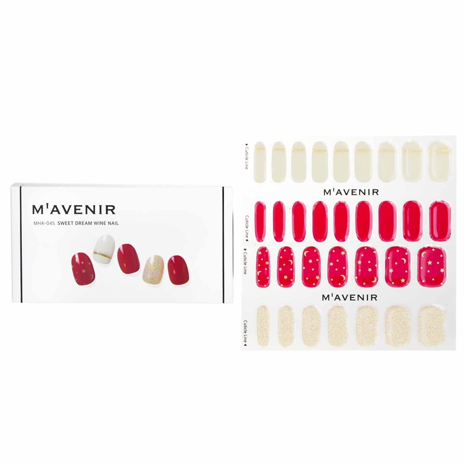 Mavenir Nail Sticker (Red) - # Sweet Dream Wine Nail  32pcs