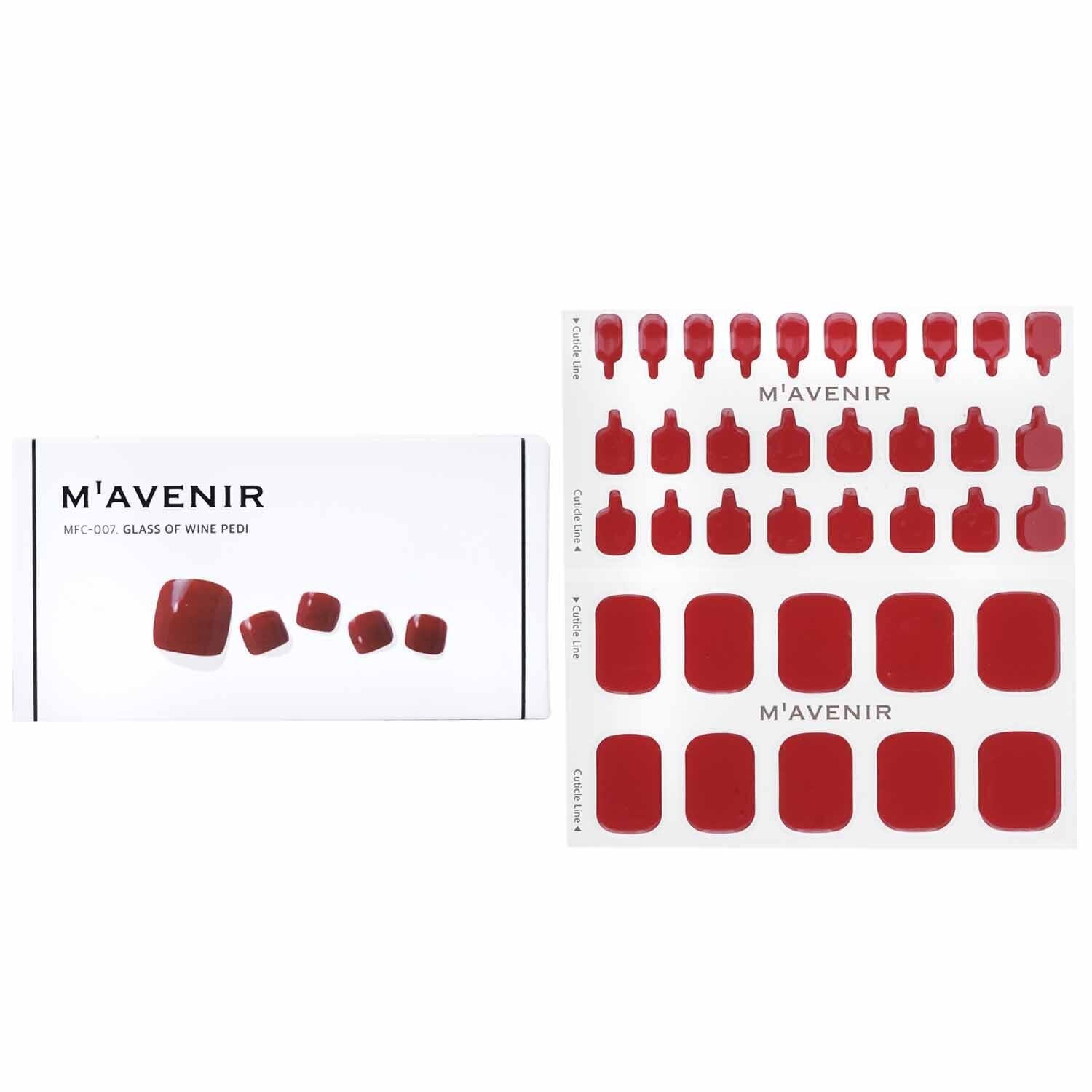 Mavenir Nail Sticker (Red) - # Glass Of Wine Pedi  36pcs