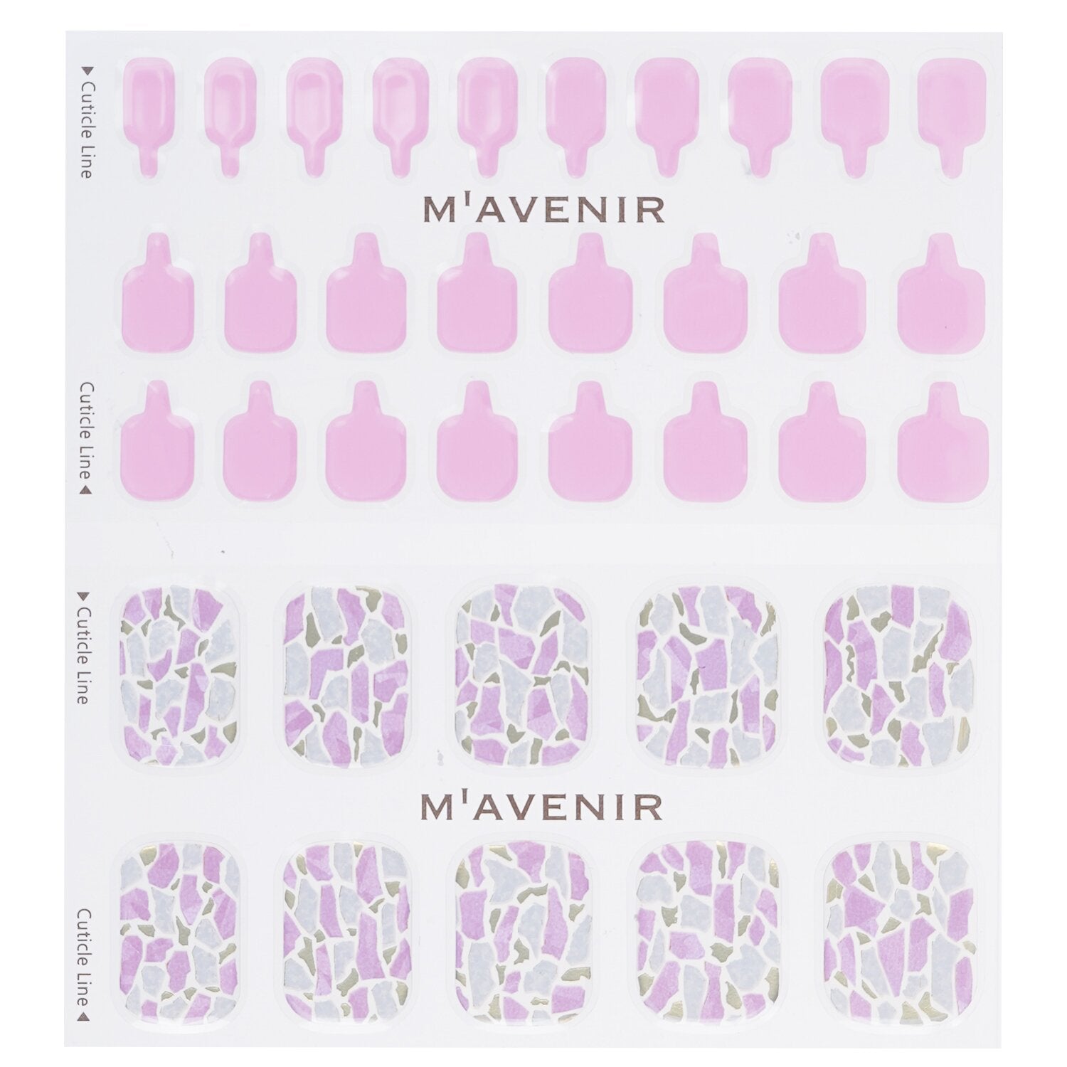 Mavenir Nail Sticker (Pink) - # Tear Drop Nail  32pcs