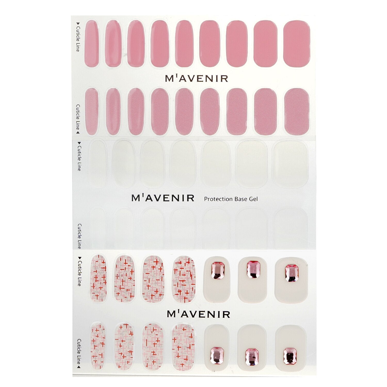 Mavenir Nail Sticker (Pink) - # Pink Shell Pedi  36pcs