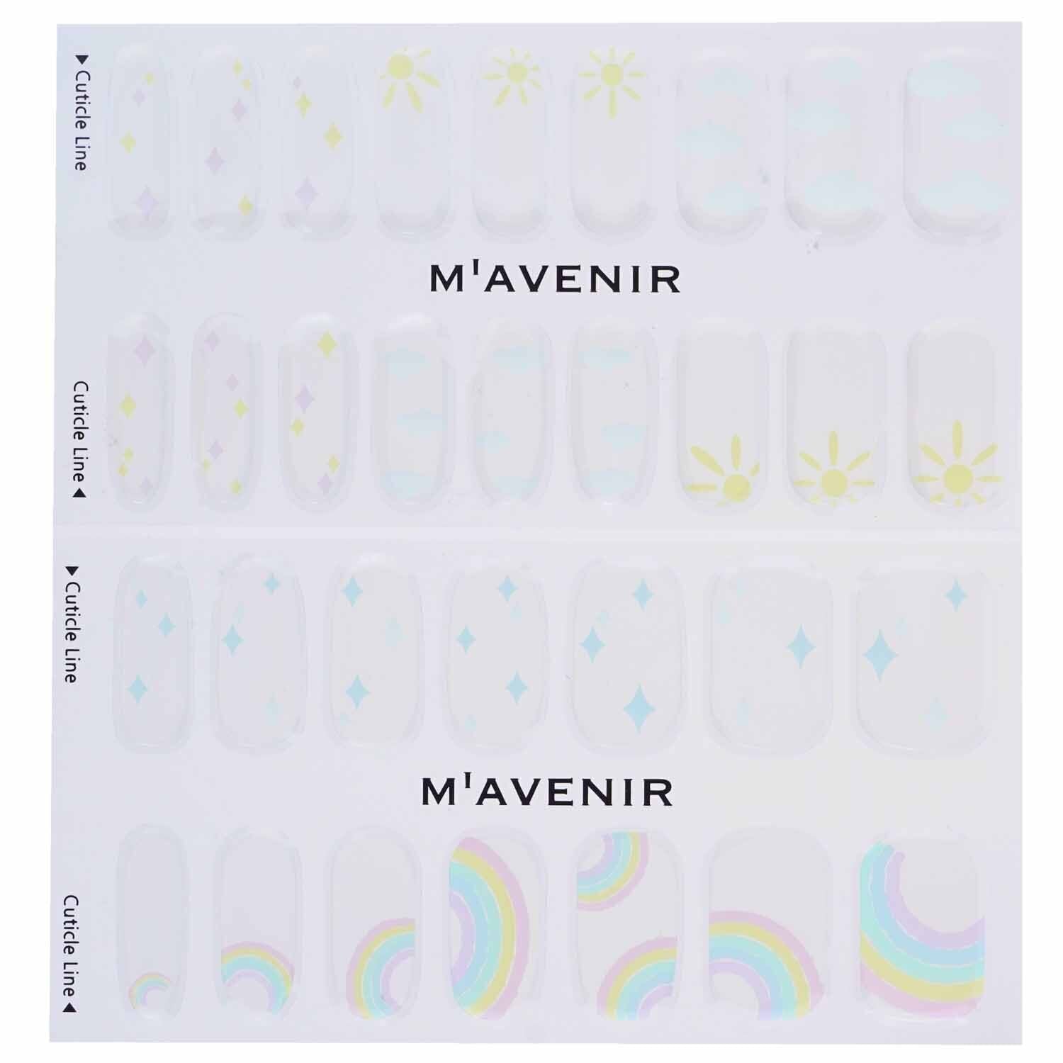 Mavenir Nail Sticker (White) - # Happy Sunny Day Nail  32pcs