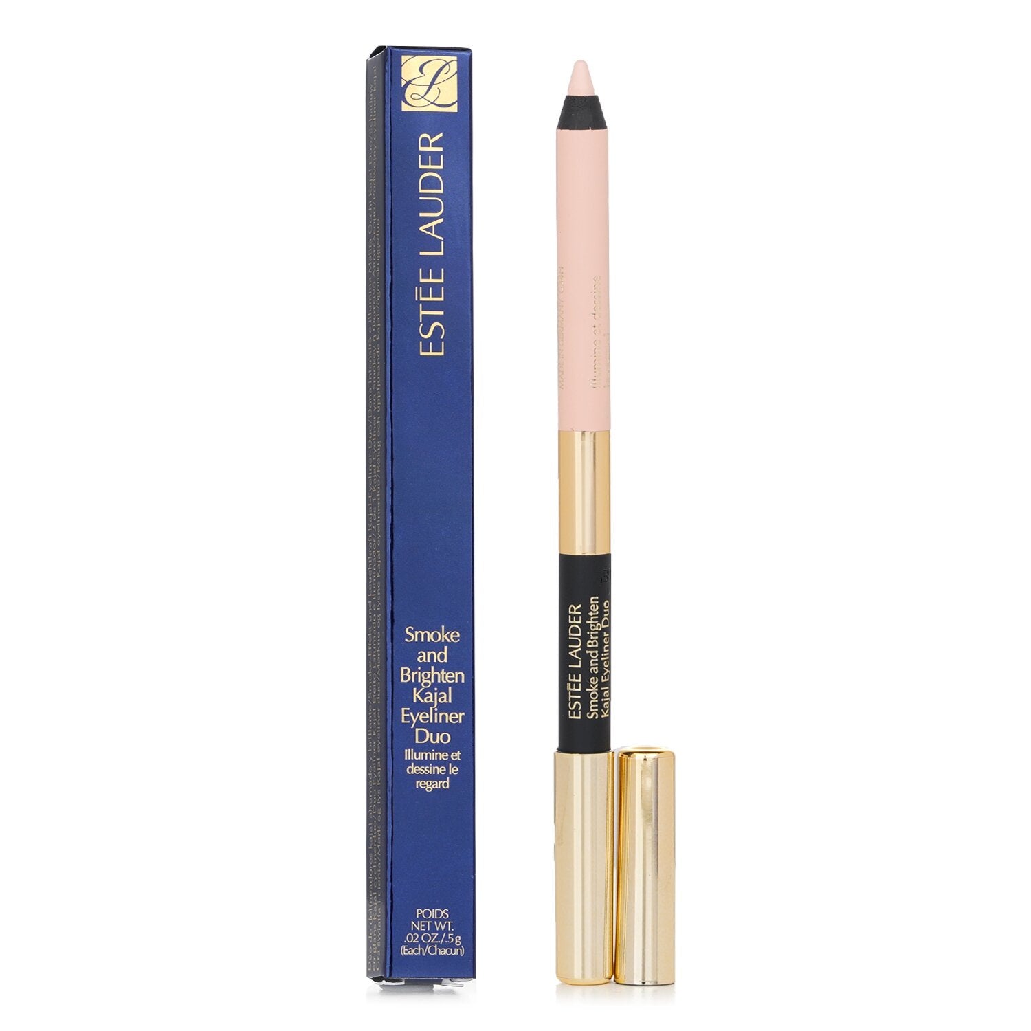 Estee Lauder Smoke And Brighten Kajal Eyeliner Duo - # Noir / Cream  0.5g/0.02oz