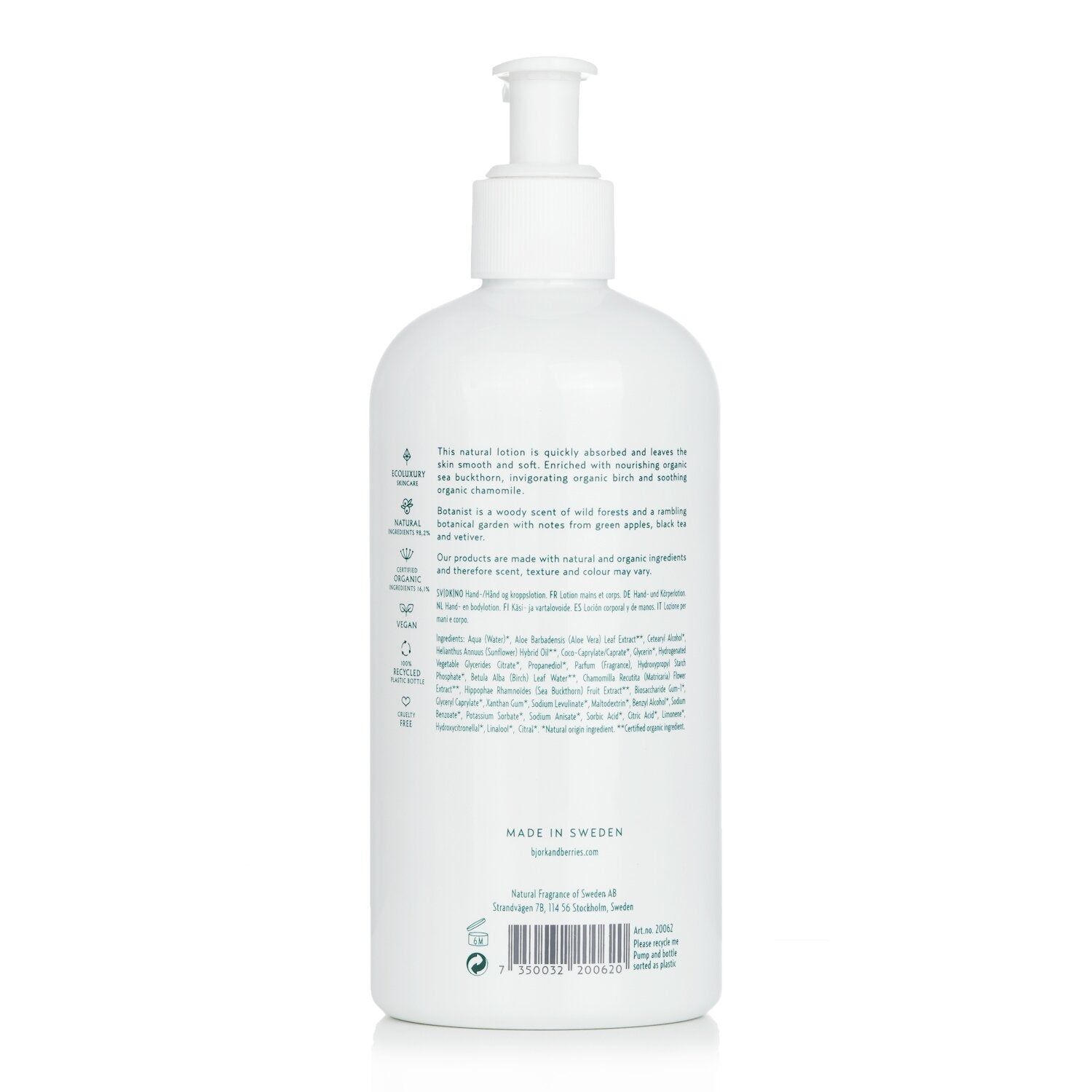 Bjork & Berries Botanist Hand & Body Lotion  400ml/13.5oz