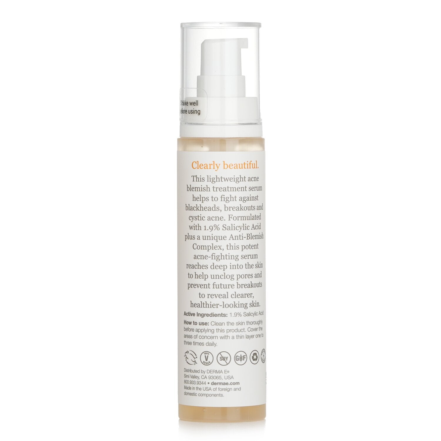 Derma E Anti-Acne Acne Blemish Control Treatment Serum  60ml/2oz