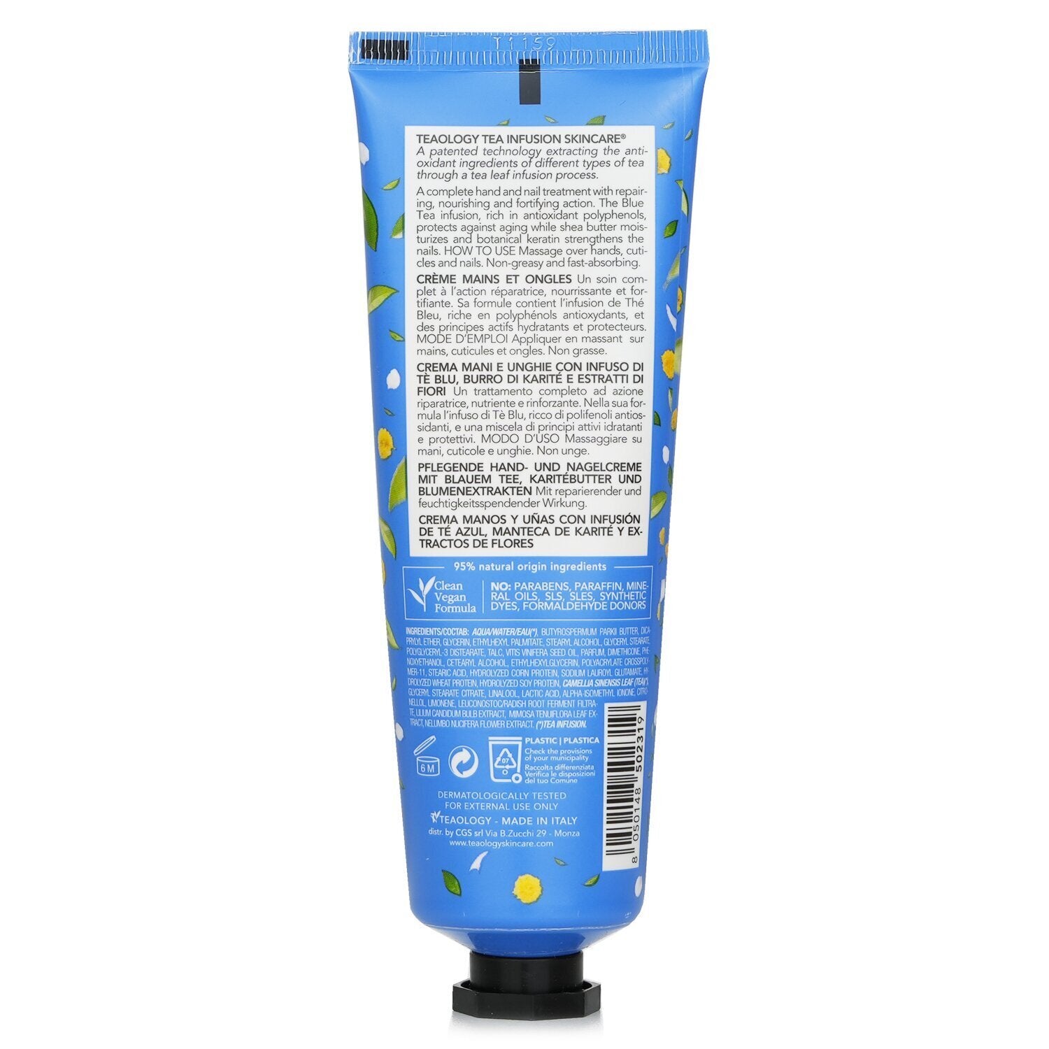 Teaology Blue Tea Hand & Nail Cream  75ml/2.5oz