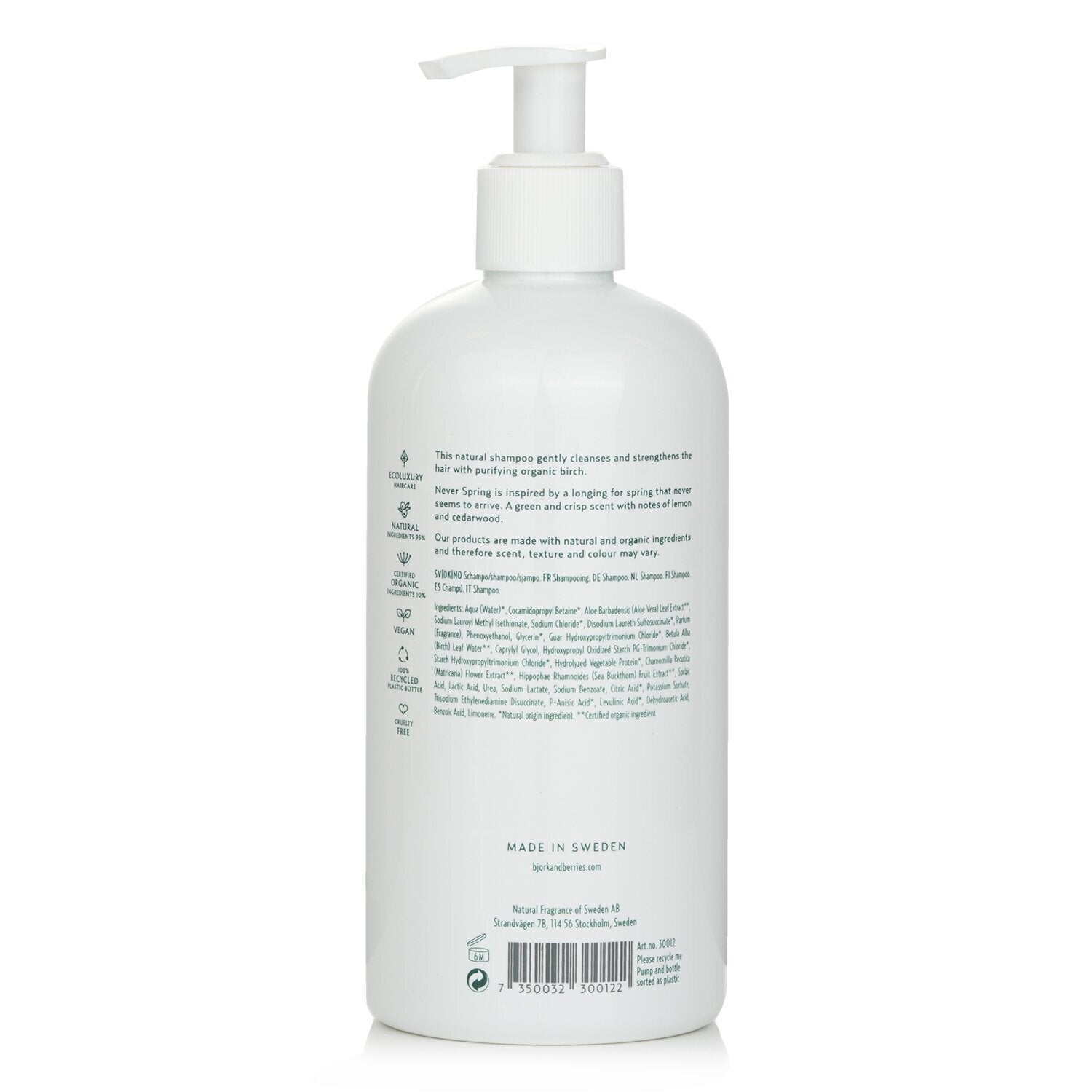 Bjork & Berries Never Spring Shampoo  400ml/13.5oz