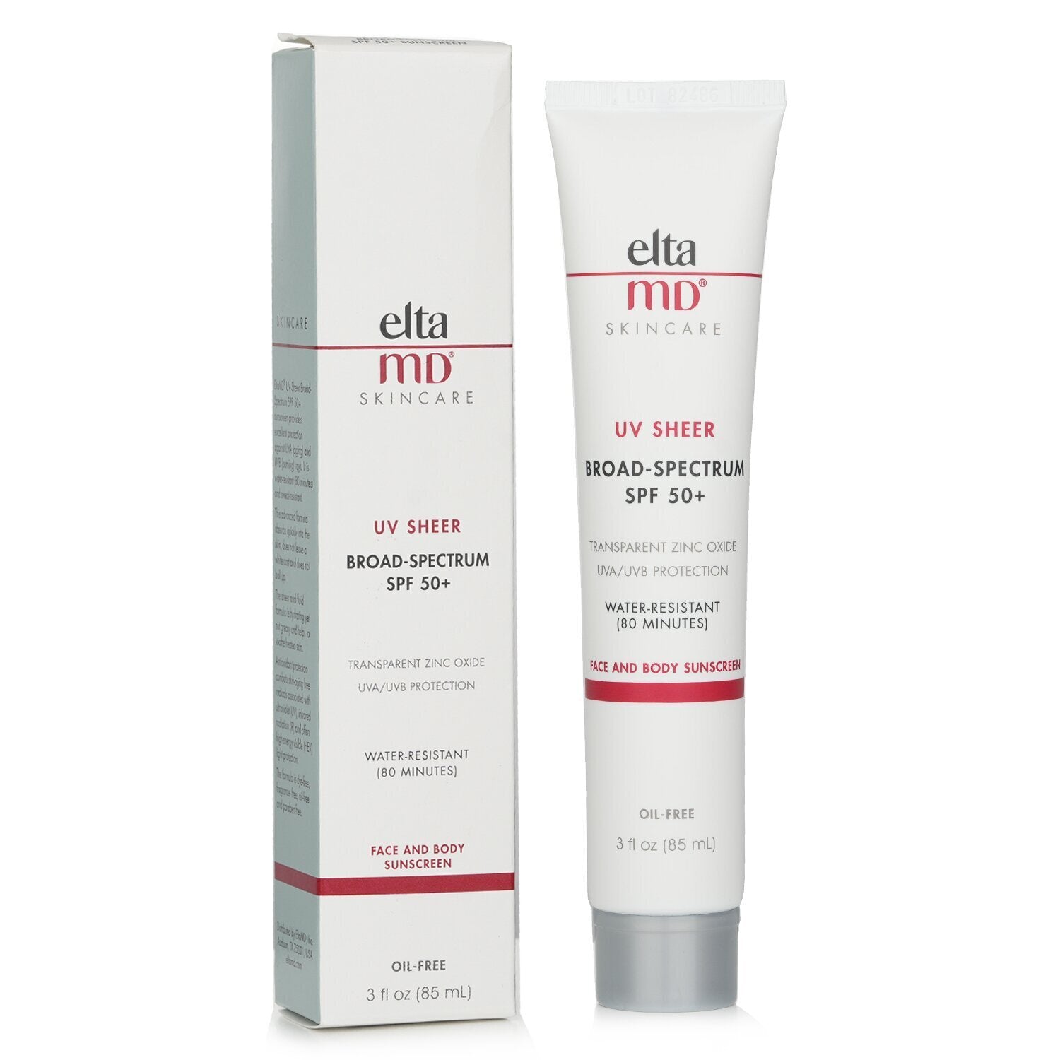 EltaMD UV Sheer Broad-Spectrum SPF 50+ Sunscreen (For Face and Body) 85ml/3oz