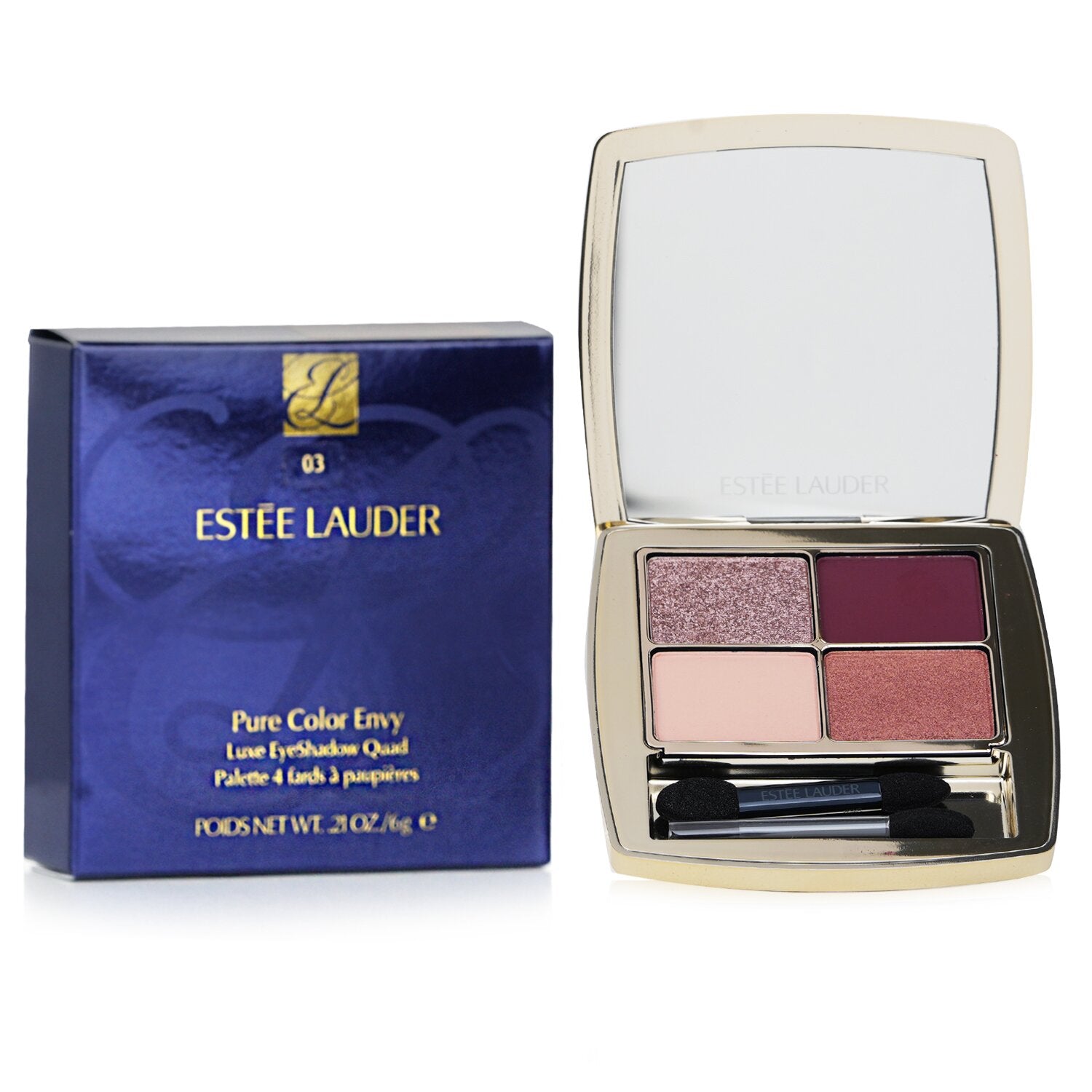 Estee Lauder Pure Color Envy Luxe Eyeshadow Quad # 03 Aubergine Dream  6g/0.21oz