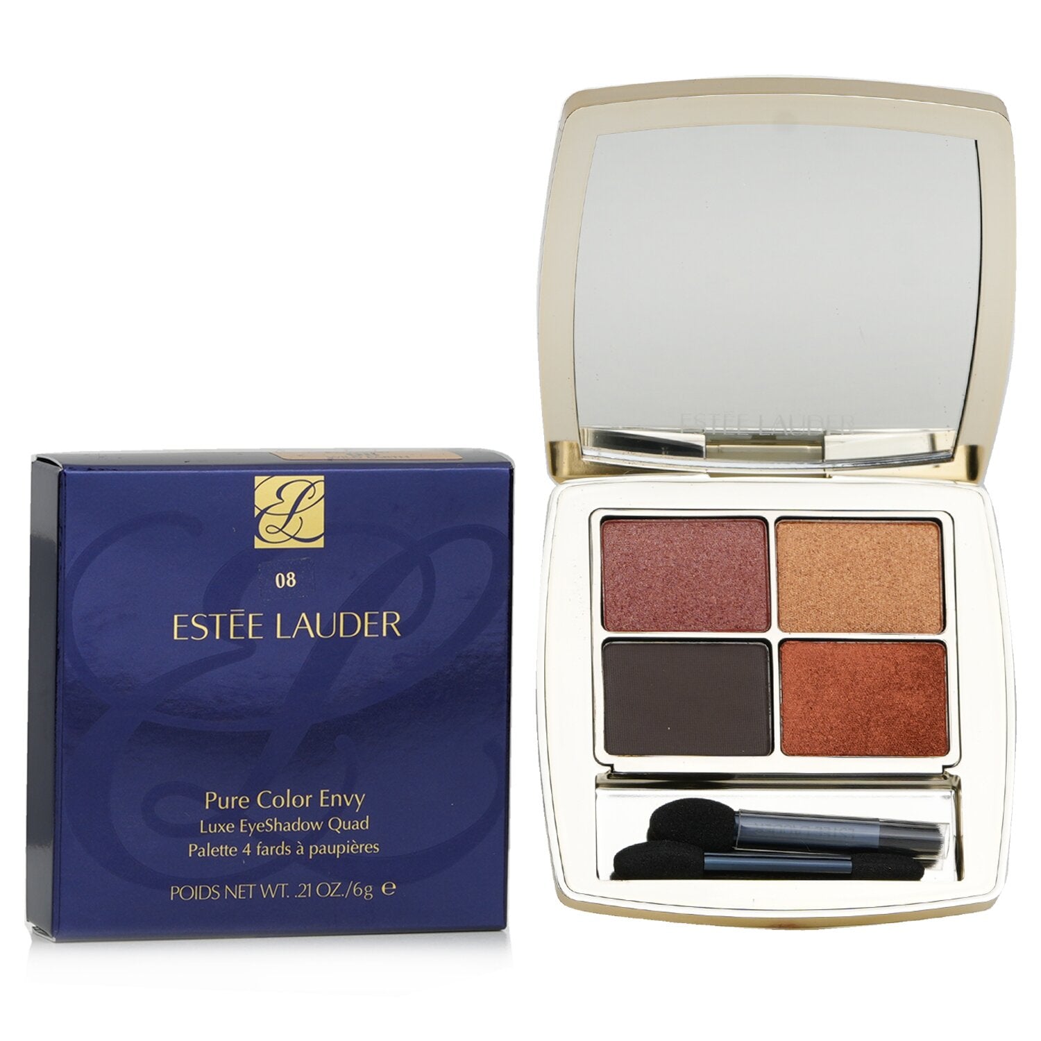 Estee Lauder Pure Color Envy Luxe Eyeshadow Quad # 08 Wild Earth  6g/0.21oz