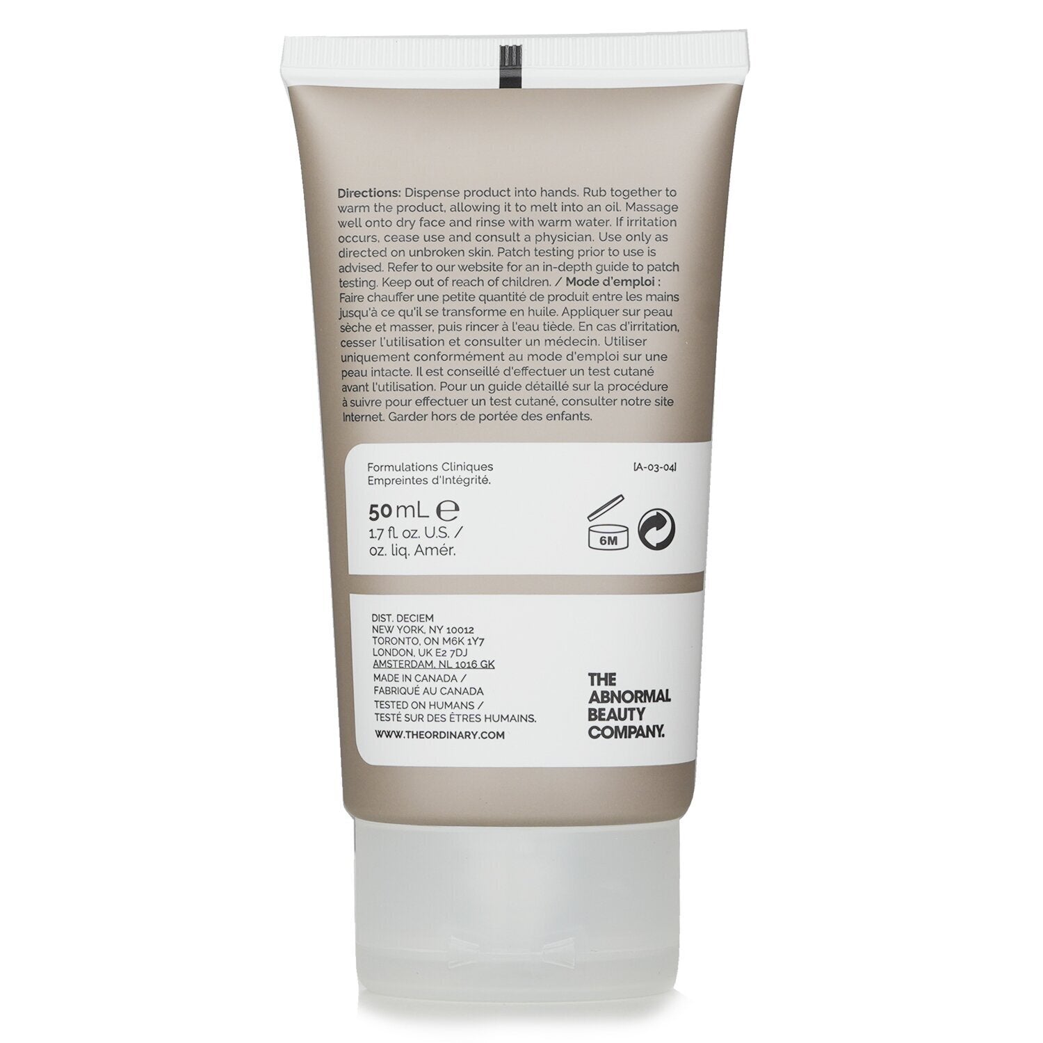 The Ordinary Squalane Cleanser  50ml/1.7oz