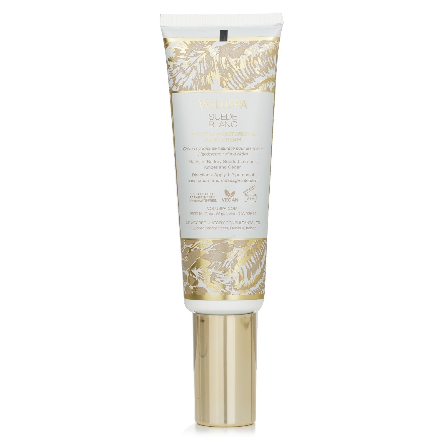 Voluspa Suede Blanc Hand Cream - Buttery Sueded Leather, Amber and Cedar  50ml/1