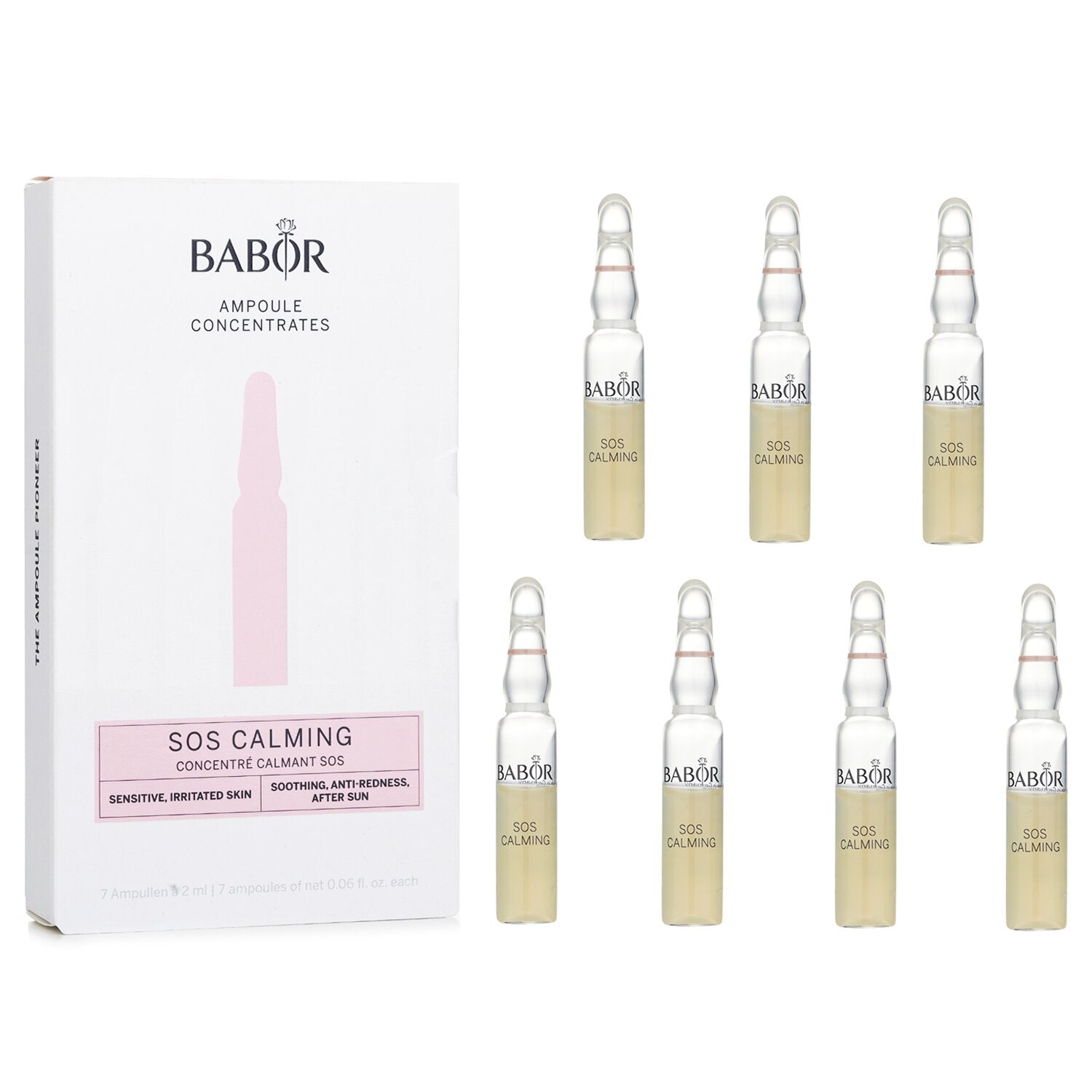 Babor Ampoule Concentrates - SOS Calming (For Sensitive, Irritated Skin)  7x2ml/