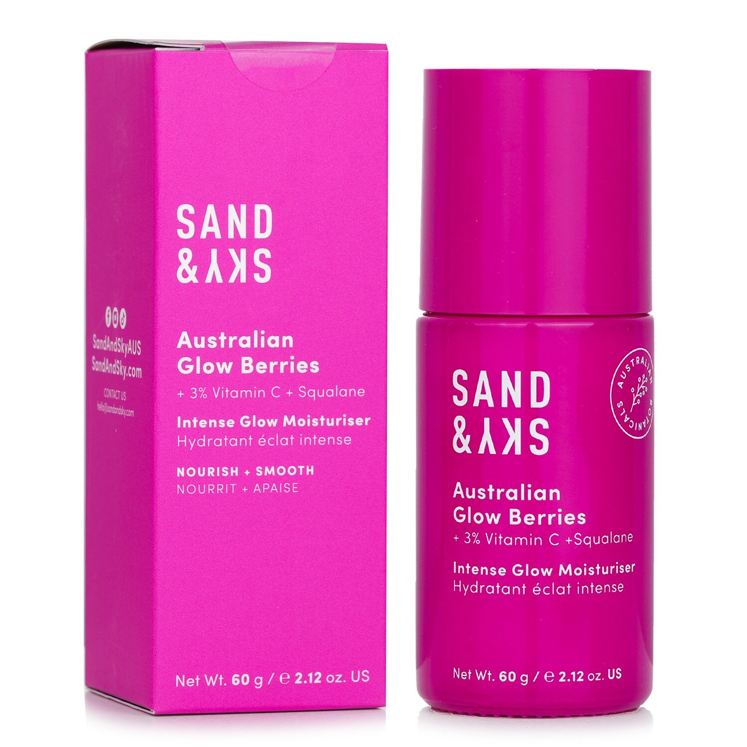 Sand & Sky Australian Glow Berries Intense Glow Moisturiser - Nourish + Smooth