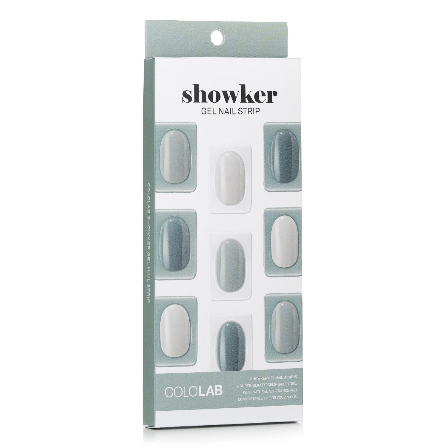 Cololab Showker Gel Nail Strip # CNF703 Mint Blended  1pcs