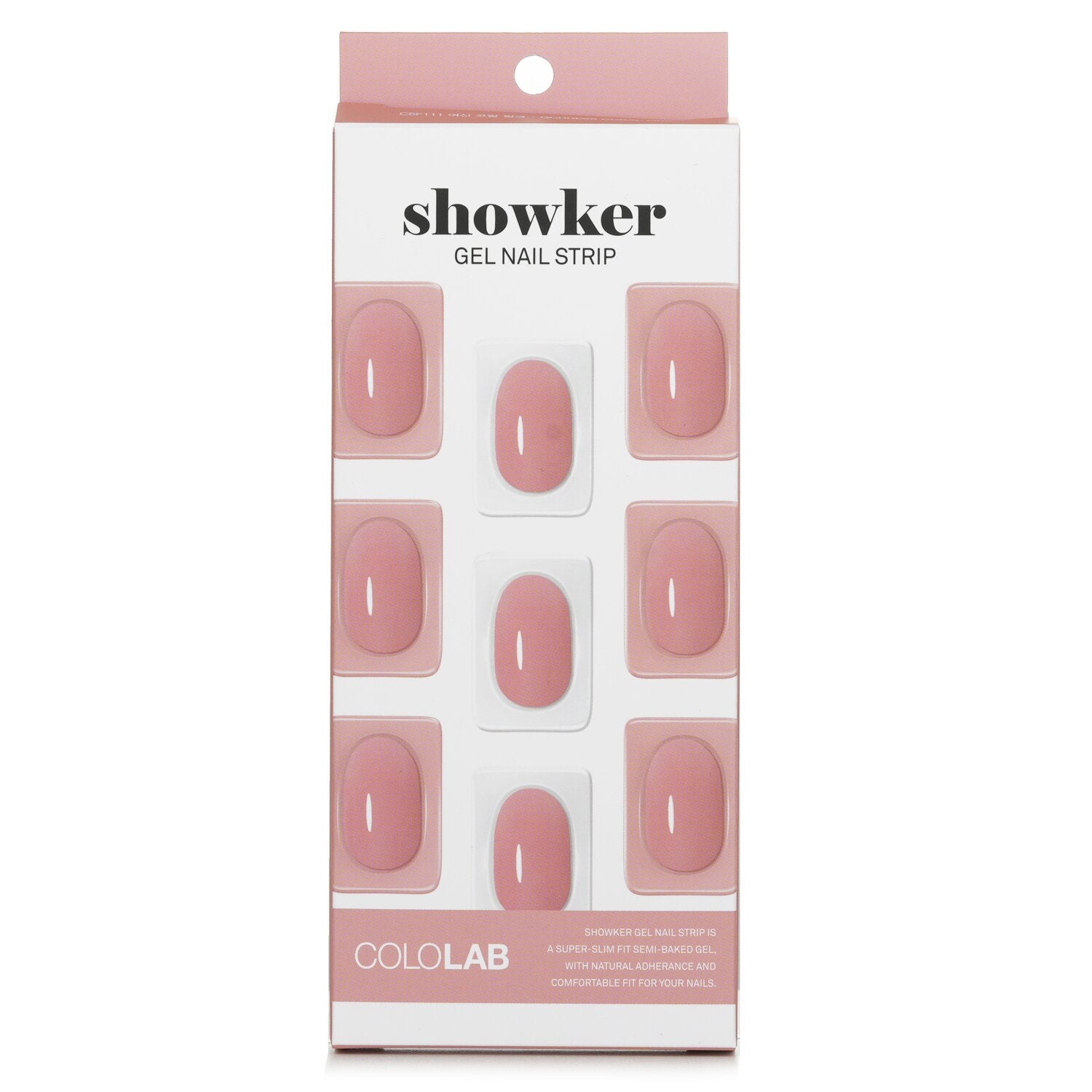 Cololab Showker Gel Nail Strip # CSF111 Goddess Coral Pink  1pcs