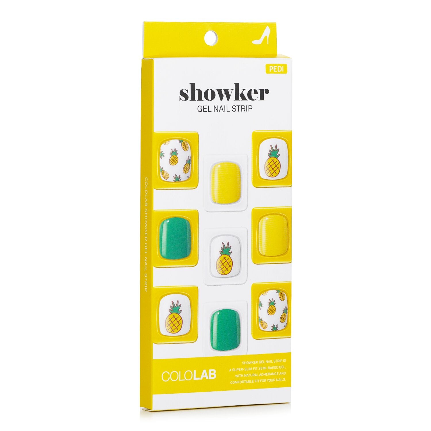 Cololab Showker Gel Nail Strip # CPA702 Aloha Pineapple  1pcs