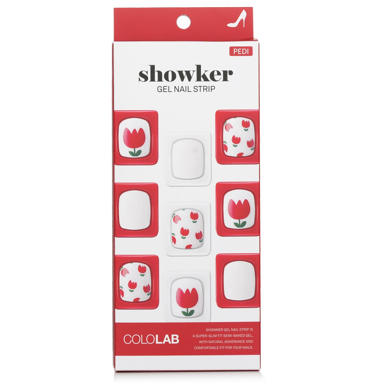 Cololab Showker Gel Nail Strip # CPA801 Tulip Festival  1pcs