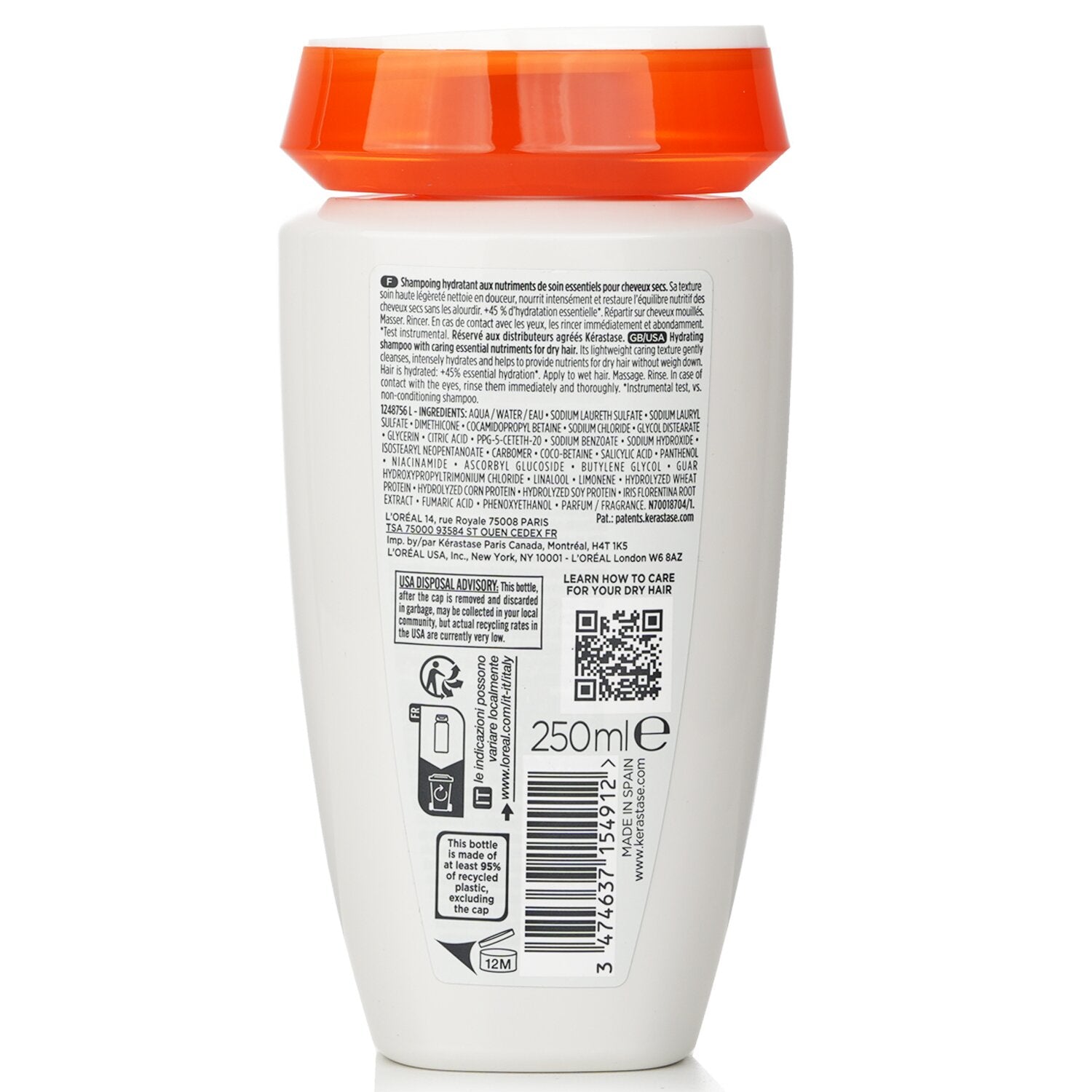 Kerastase Nutritive Bain Satin Hydrating Shampoo With Essential Nutriments (Dry