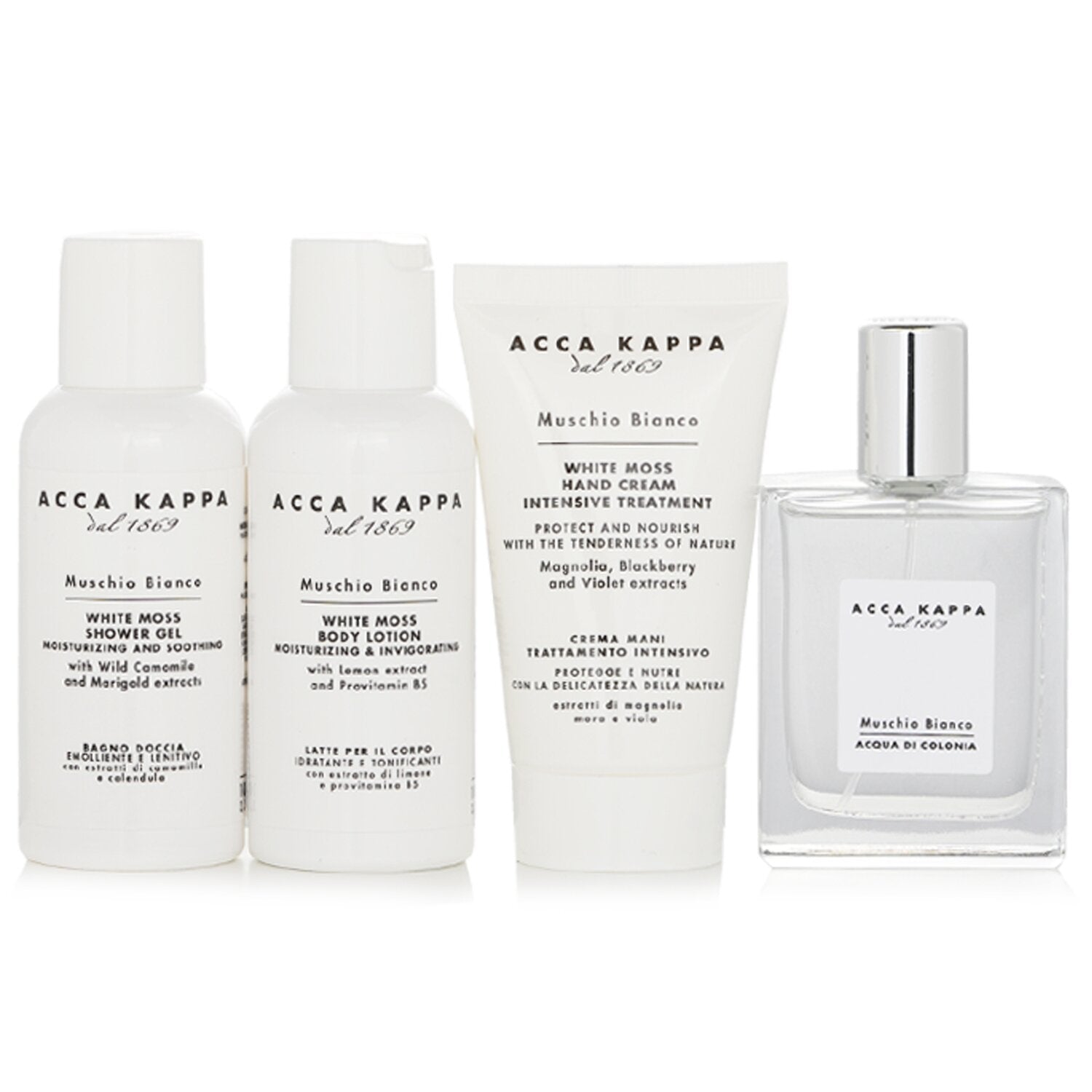 Acca Kappa White Moss Gift Set: 1x Eau De Cologne Spray 50ml, 1x Shower Gel 100m