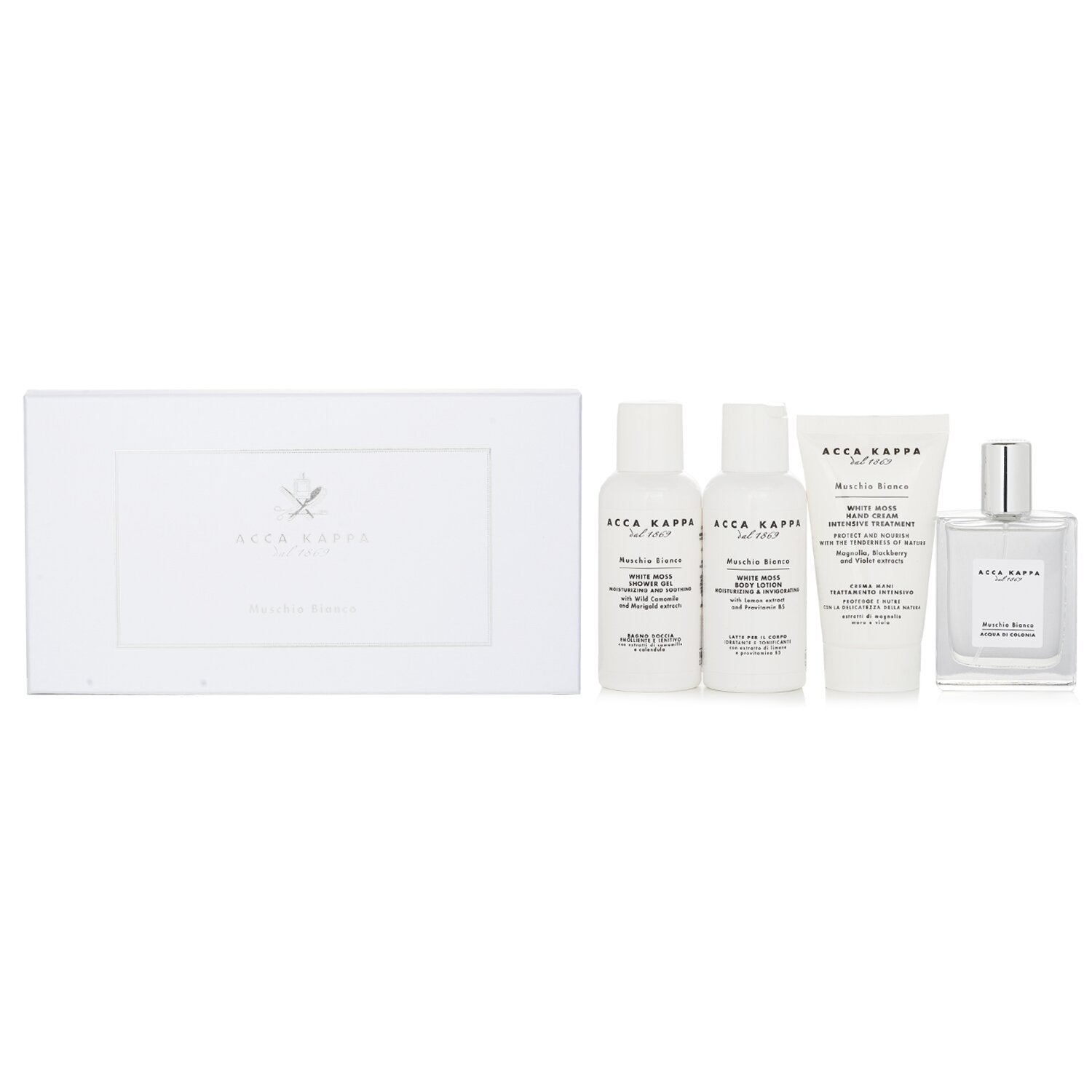 Acca Kappa White Moss Gift Set: 1x Eau De Cologne Spray 50ml, 1x Shower Gel 100m