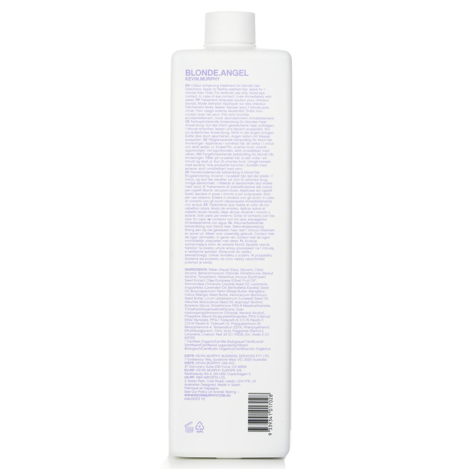 Kevin.Murphy Blonde.Angel Colour Enhancing Treatment For Blonde Hair 1000ml/33.8