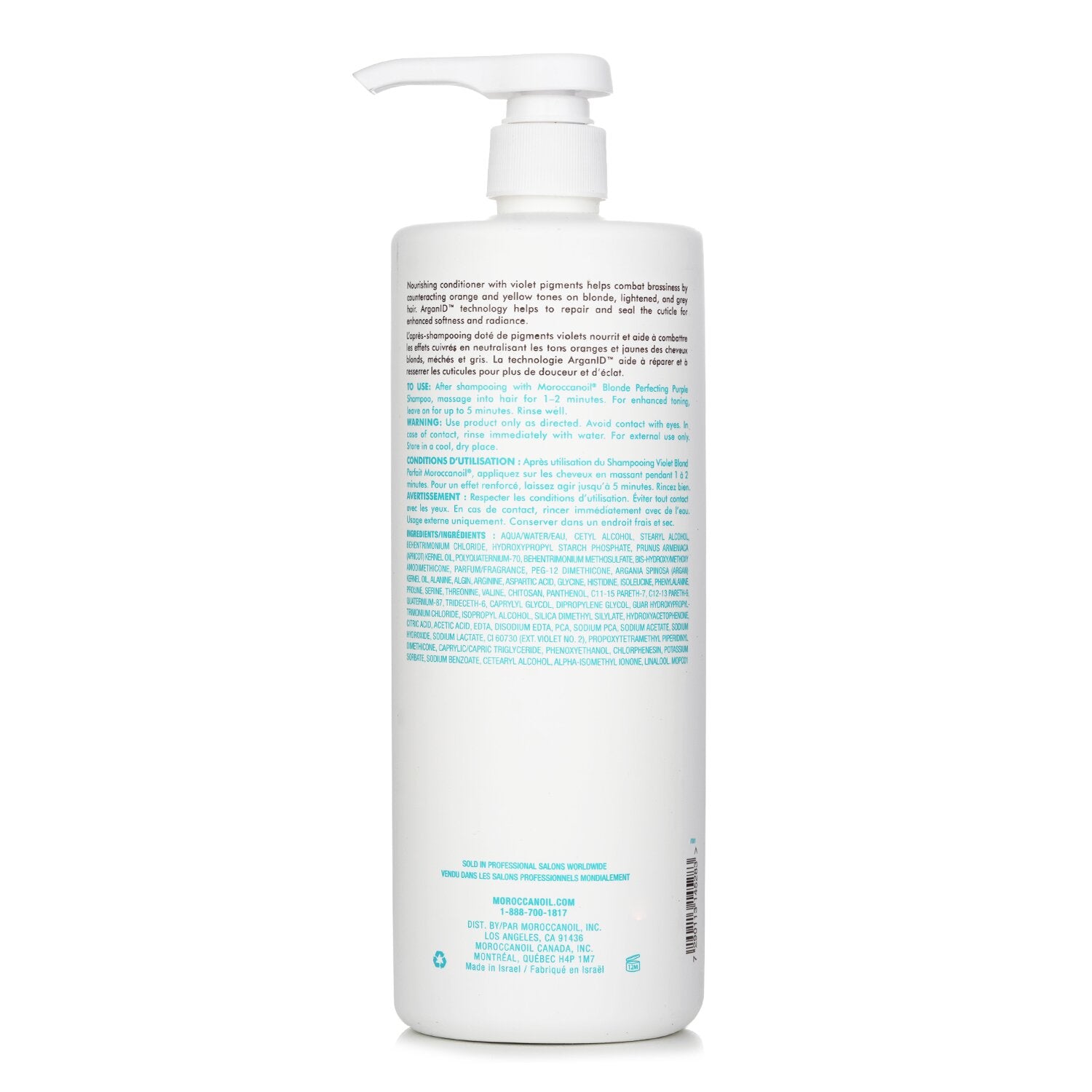 Moroccanoil Blonde Perfecting Purple Conditioner (For Blonde, Lightened Or Grey