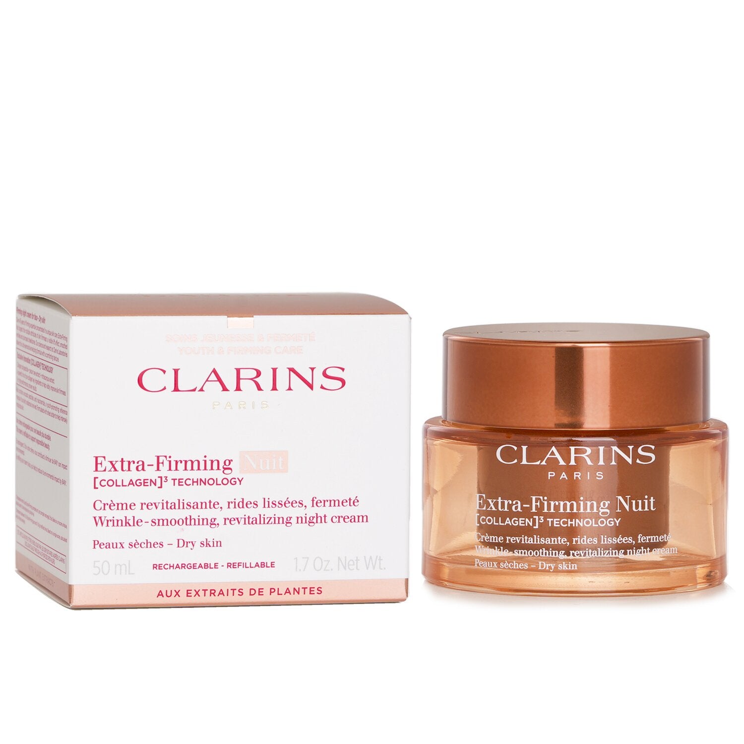 Clarins Extra Firming Creme Nuit Wrinkle Smoothing Revitalizing Night Cream (Dry
