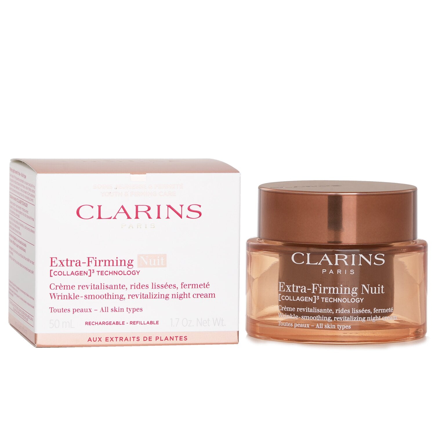 Clarins Extra Firming Creme Nuit Wrinkle Smoothing Revitalizing Night Cream (All